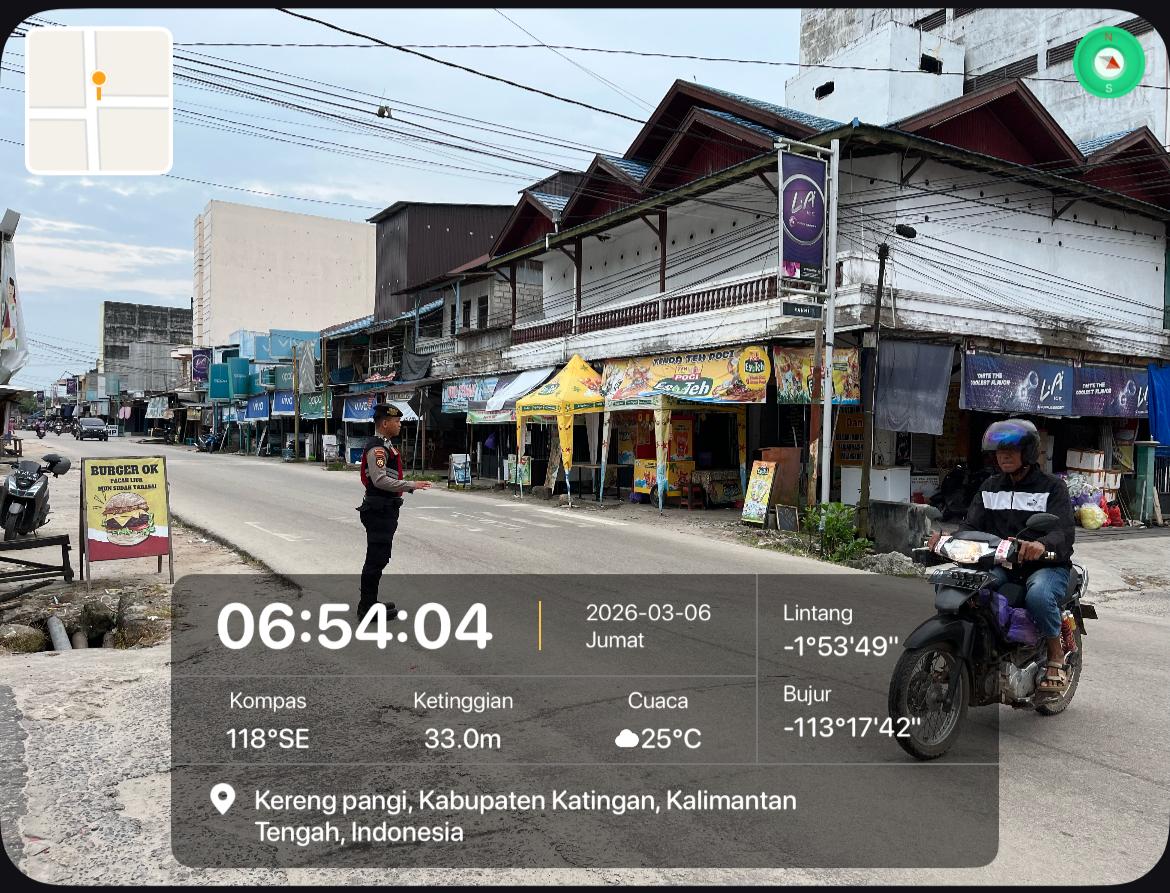 Sat Samapta Polres Katingan Laksanakan Gatur Pagi, Antisipasi Kemacetan dan Ciptakan Kamseltibcar Lantas.