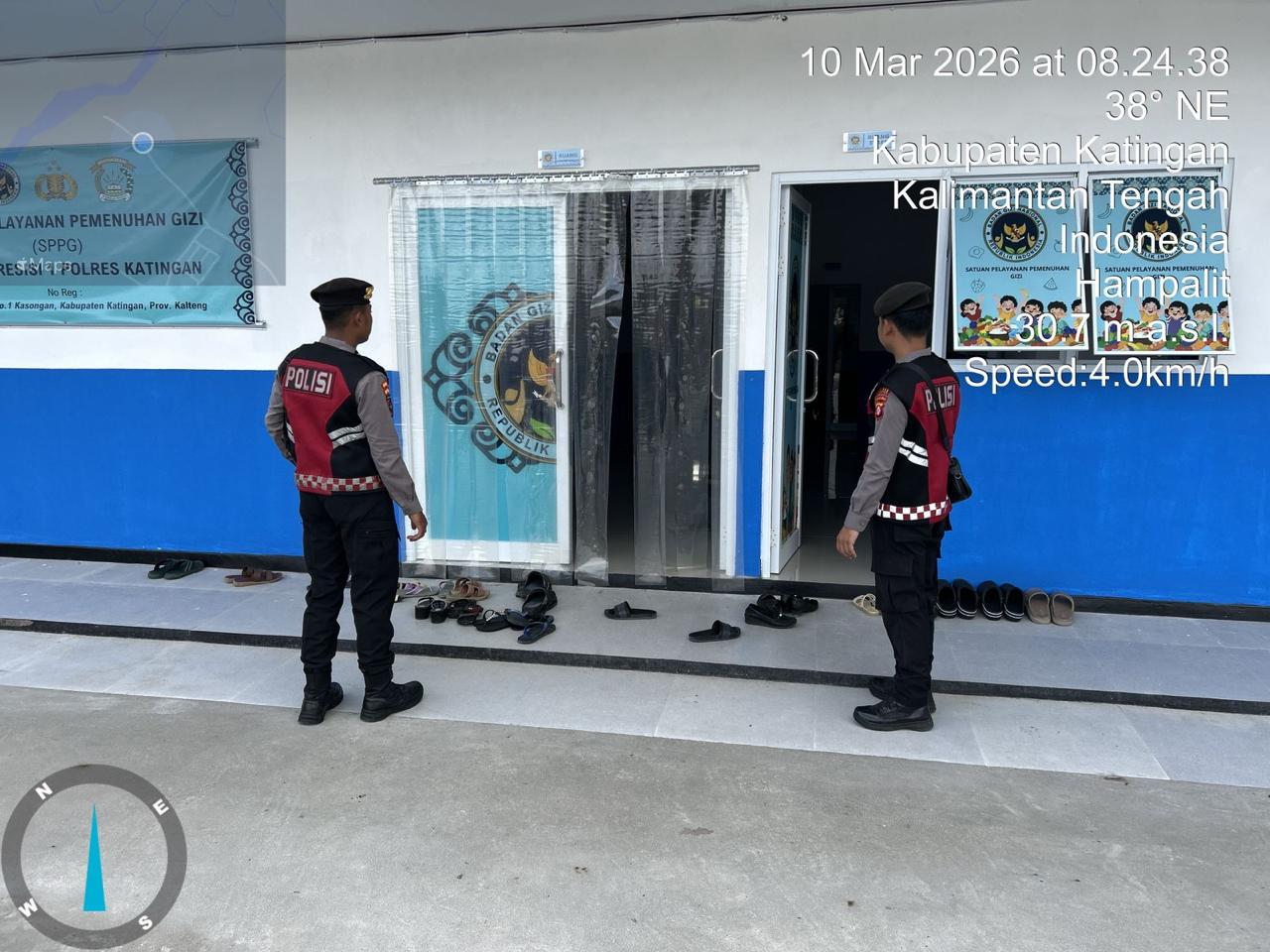 Personel Samapta Laksanakan Pengawasan MBG di Sekolah-Sekolah Kabupaten Katingan.