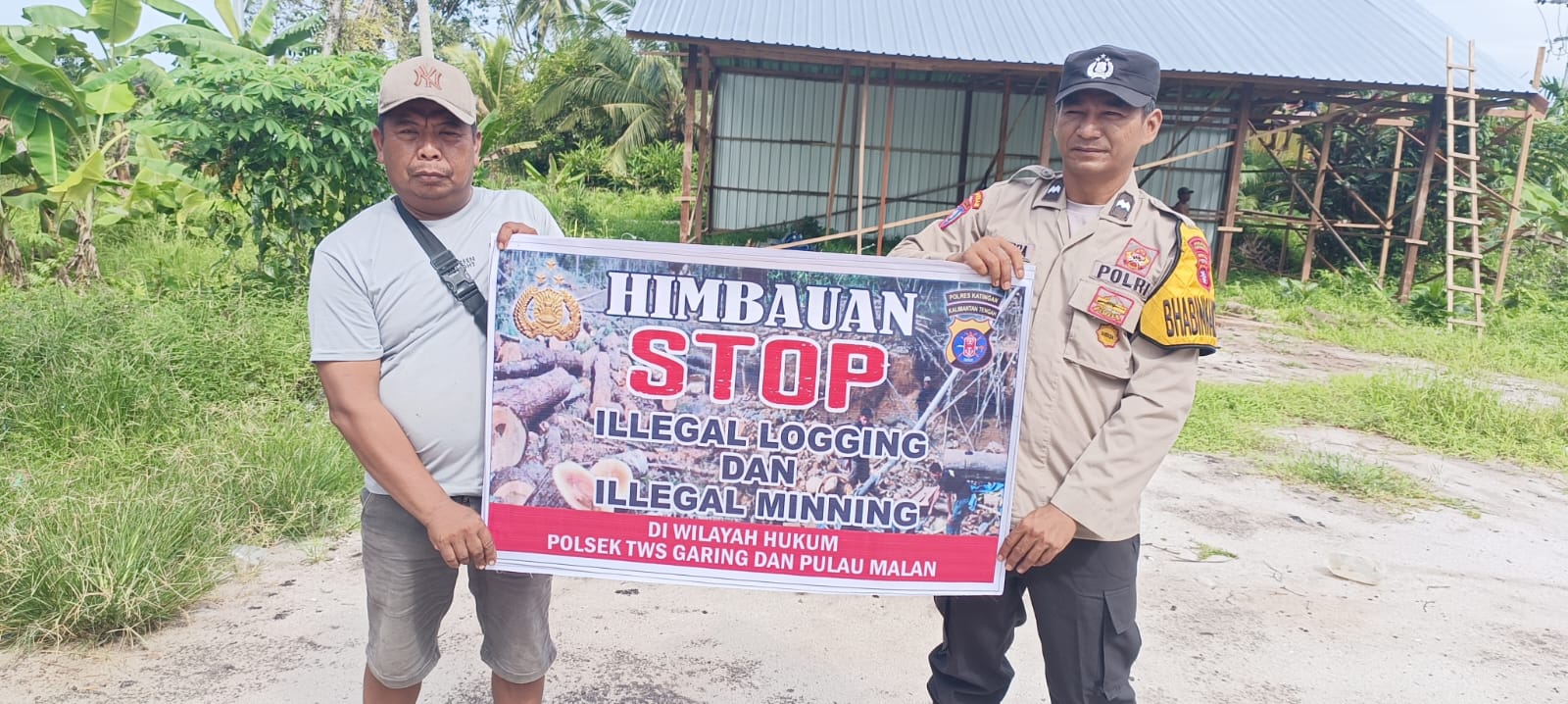 ‎Polsek Tws Garing dan Pulau Malan rutin sosialisasi larangan ilegal Meaning dan ilegal Logging.