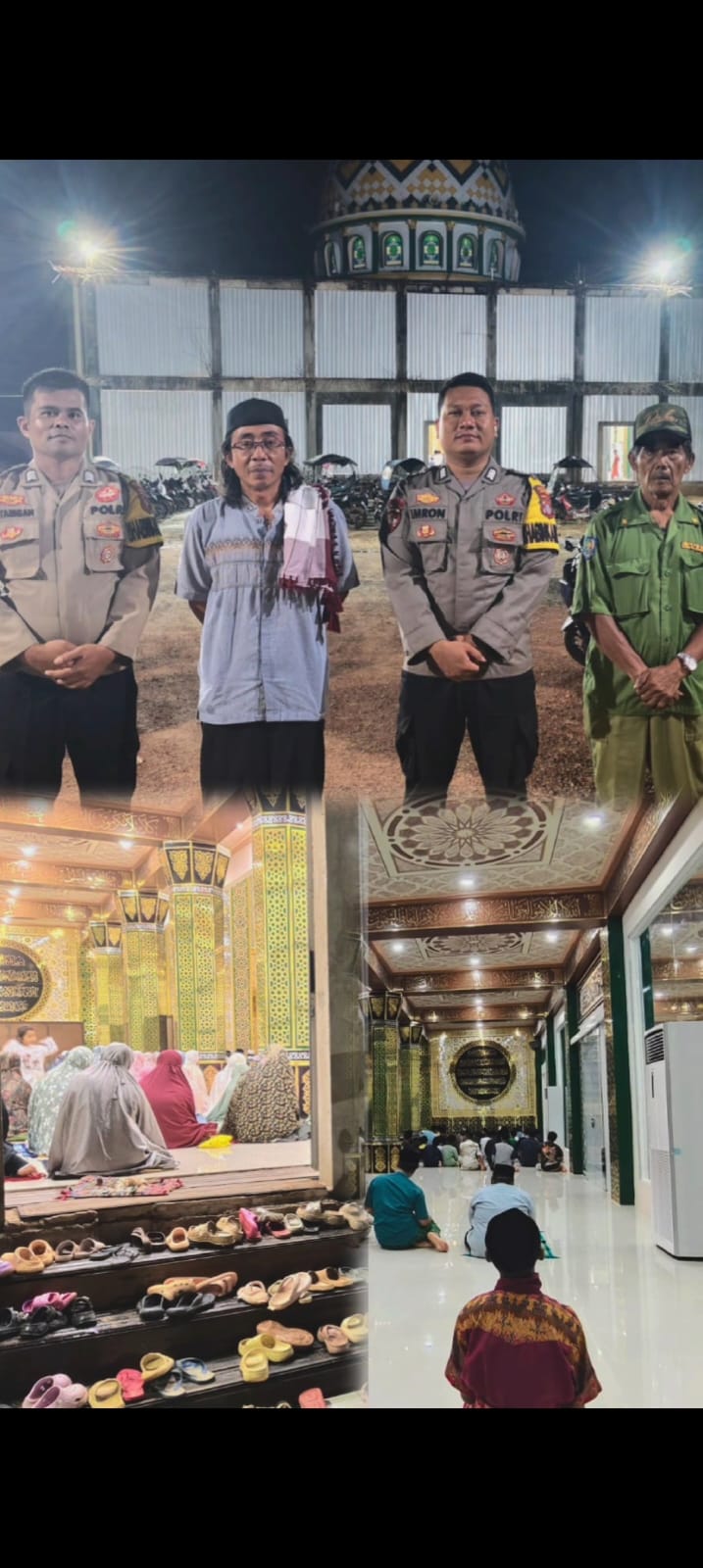 Polsek Sematu Jaya Laksanakan Pengamanan Sholat Tarawih di Desa Bukit Raya