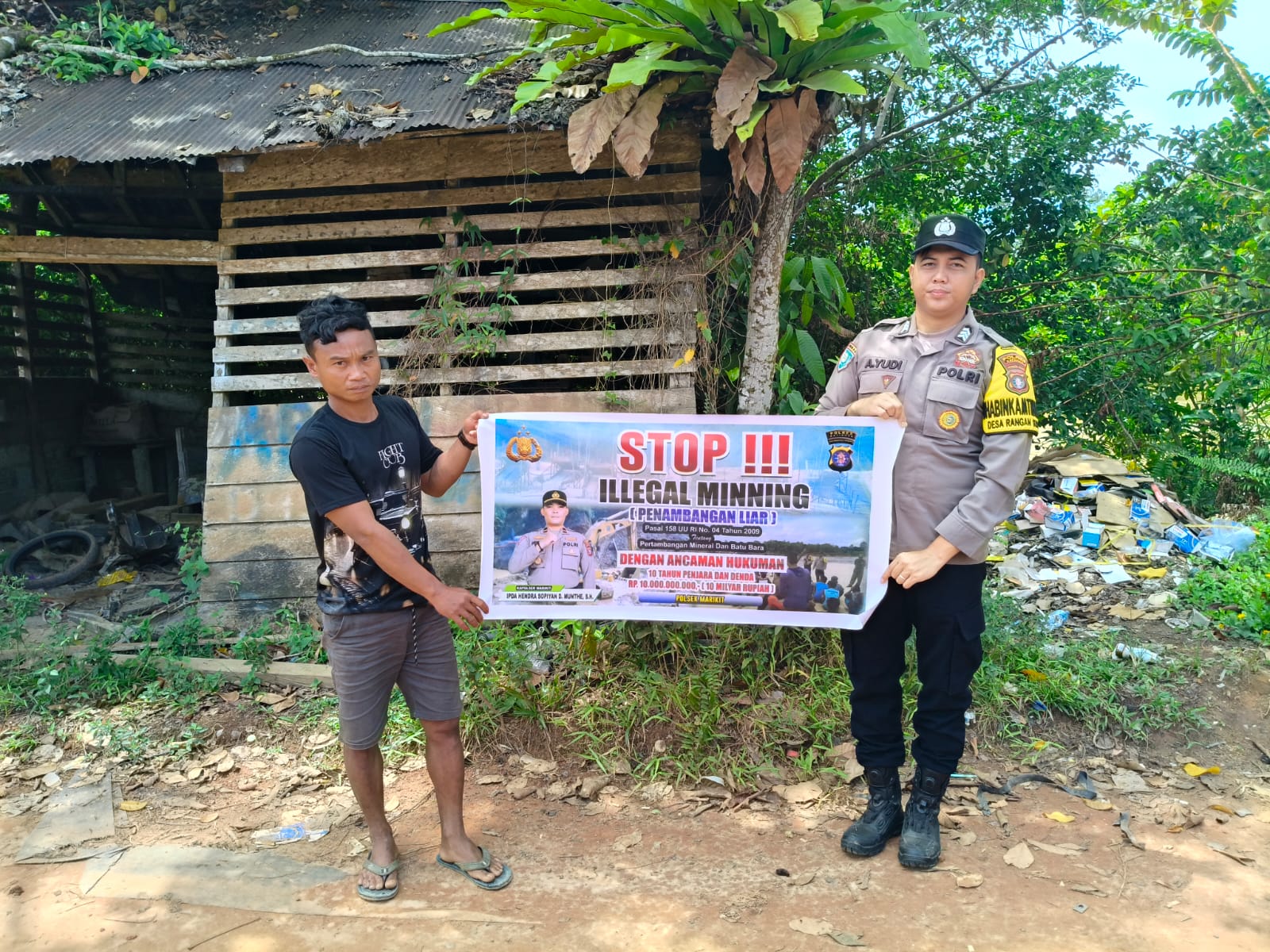 Polsek Marikit Sambangi dan Sosialisasi Ilegal Mining…!!!