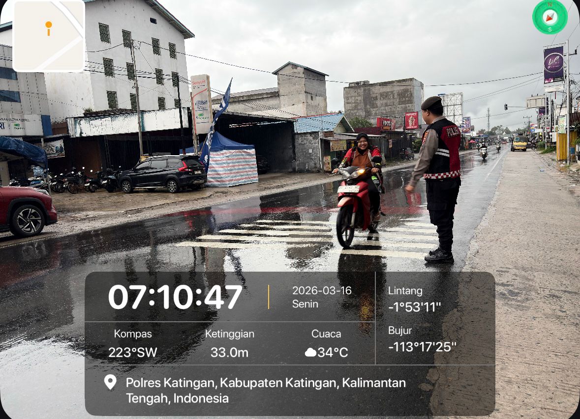 Sat Samapta Polres Katingan Laksanakan Gatur Pagi, Antisipasi Kemacetan dan Ciptakan Kamseltibcar Lantas.