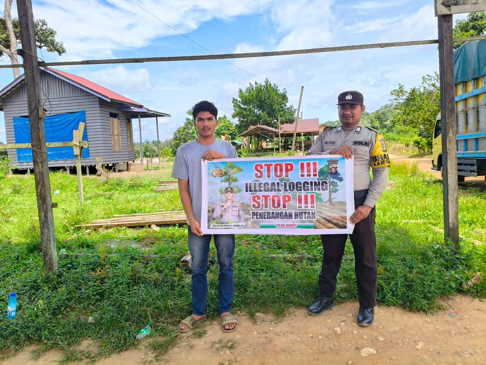 Polsek Marikit Sosialisasi Cegah Ilegal Logging…!!!