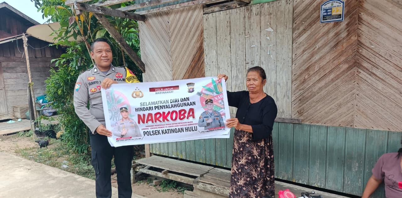 ‎Bhabinkamtibmas Polsek Katingan Hulu dan Bukit Raya Imbau Warga Jauhi Narkoba.
