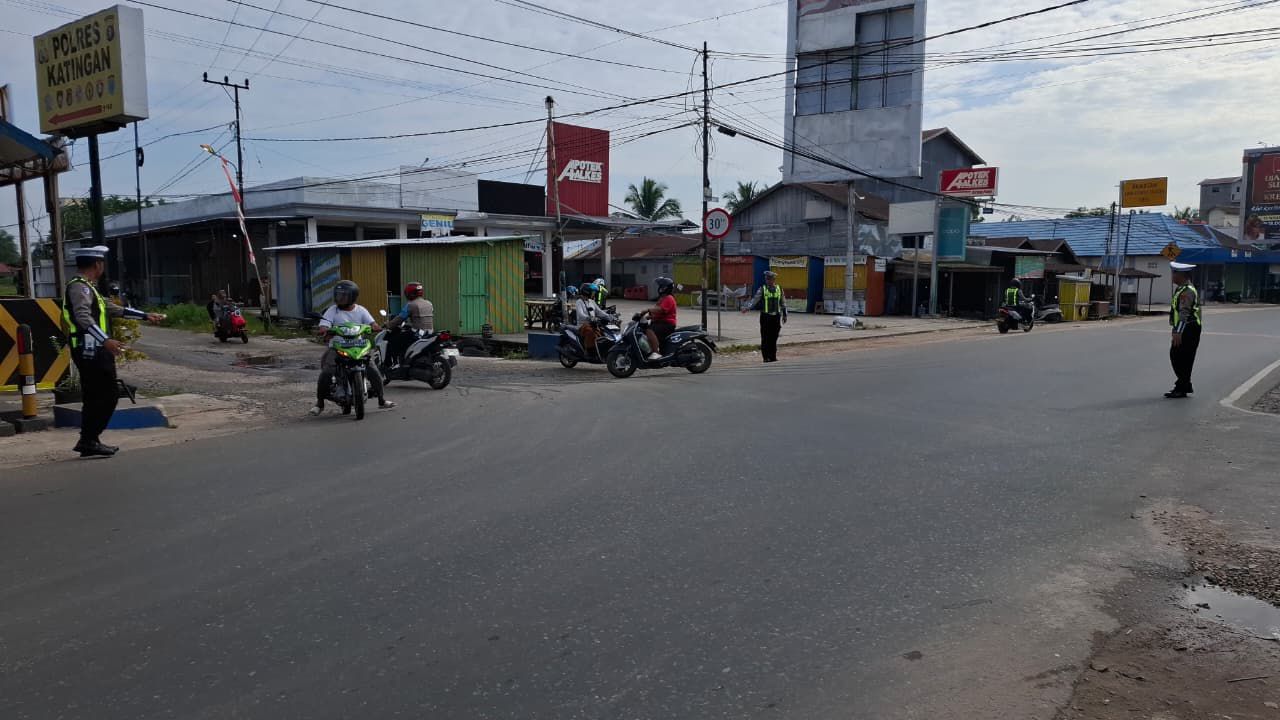 Antisipasi Laka Lantas, Satlantas Polres Katingan laksanakan patroli ke titik-titik lokasi rawan laka lantas.