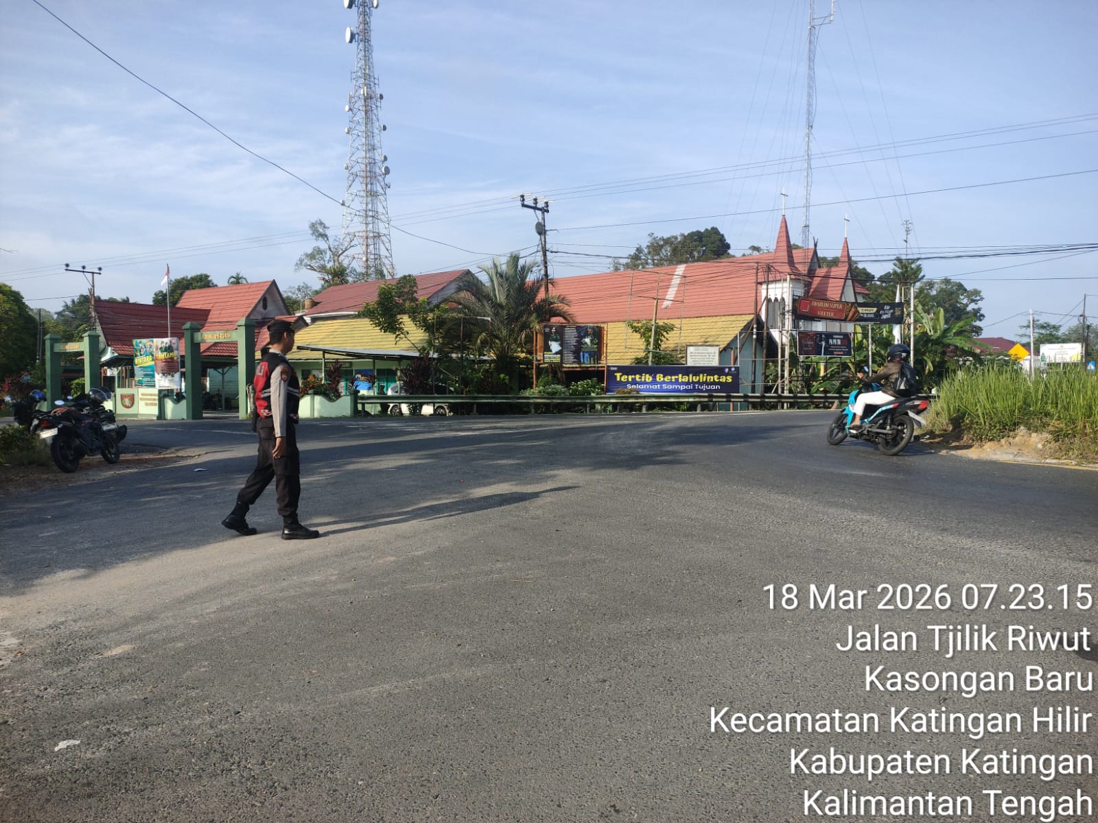 Sat Samapta Polres Katingan Laksanakan Gatur Pagi, Antisipasi Kemacetan dan Ciptakan Kamseltibcar Lantas.