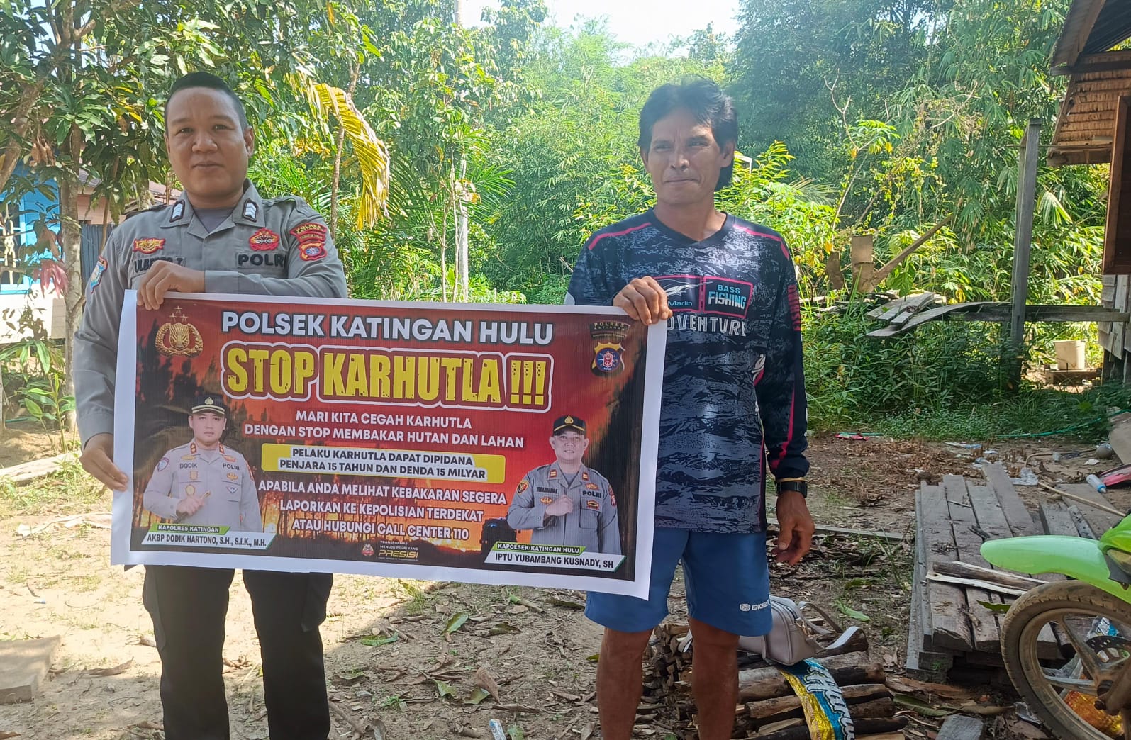 ‎Polsek Katingan Hulu sosialisasi Stop Karhutla.