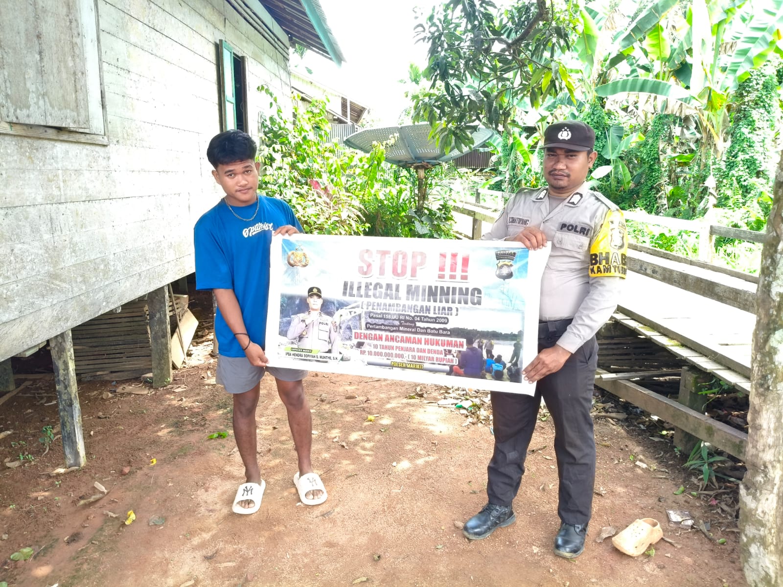 ‎Polsek Marikit Sambangi dan Sosialisasi Ilegal Mining…!!!