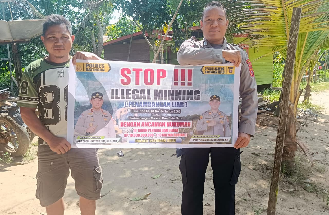 ‎.Upaya pencegahan Penambangan Emas Tanpa Ijin (PETI) di Kecamatan Katingan Hulu dan Bukit Raya, Bhabinkamtibmas sosialisasi kepada masyarakat