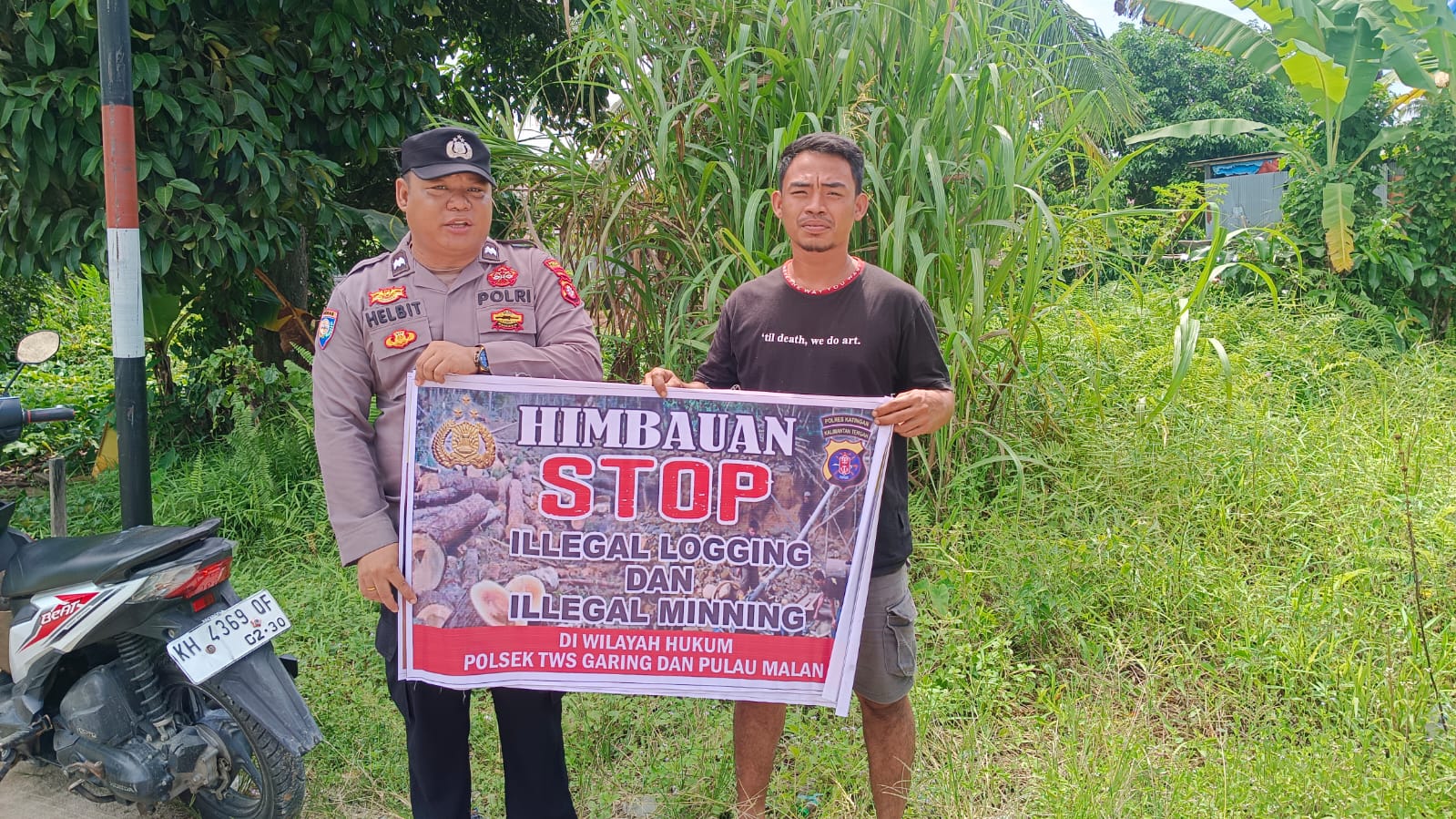 Polsek Tws Garing dan Pulau Malan rutin sosialisasi larangan ilegal Logging dan Meaning.