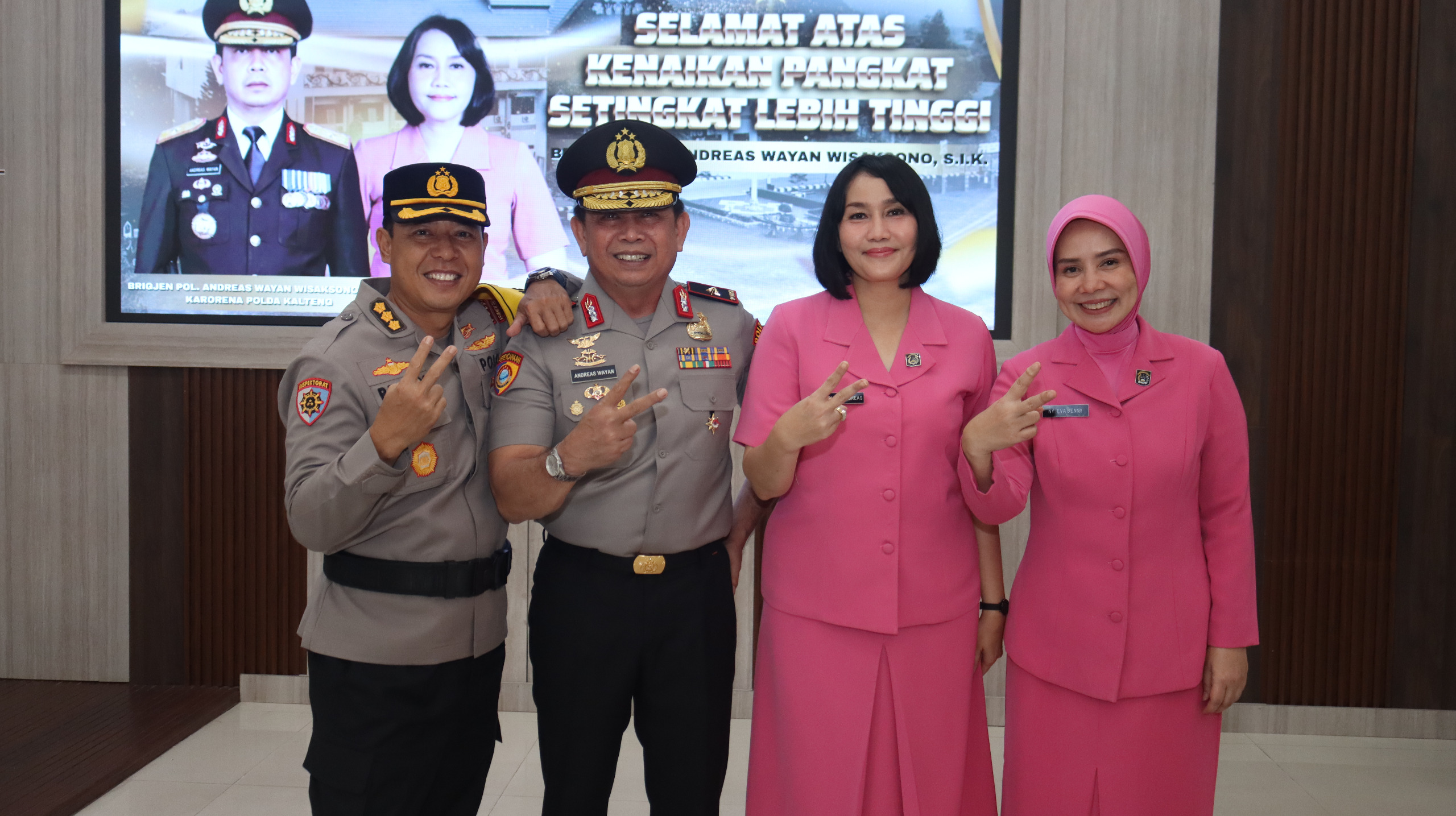 Kebanggan Polda Kalteng, Kombes Pol Andreas Wayan Wicaksana Resmi Sandang Pangkat Brigjen