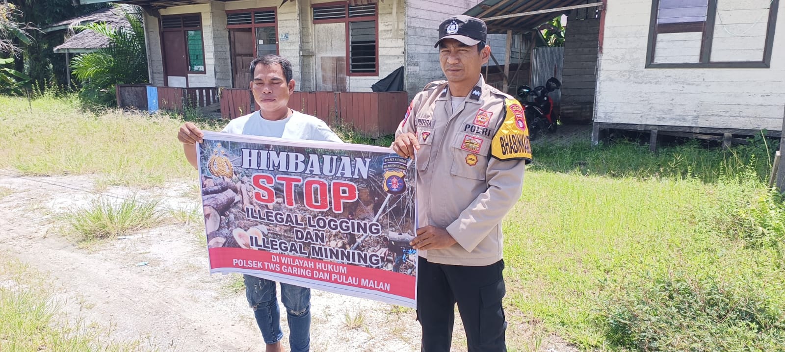 ‎Polsek Tws Garing dan Pulau Malan rutin sosialisasi larangan ilegal Meaning dan ilegal Logging.