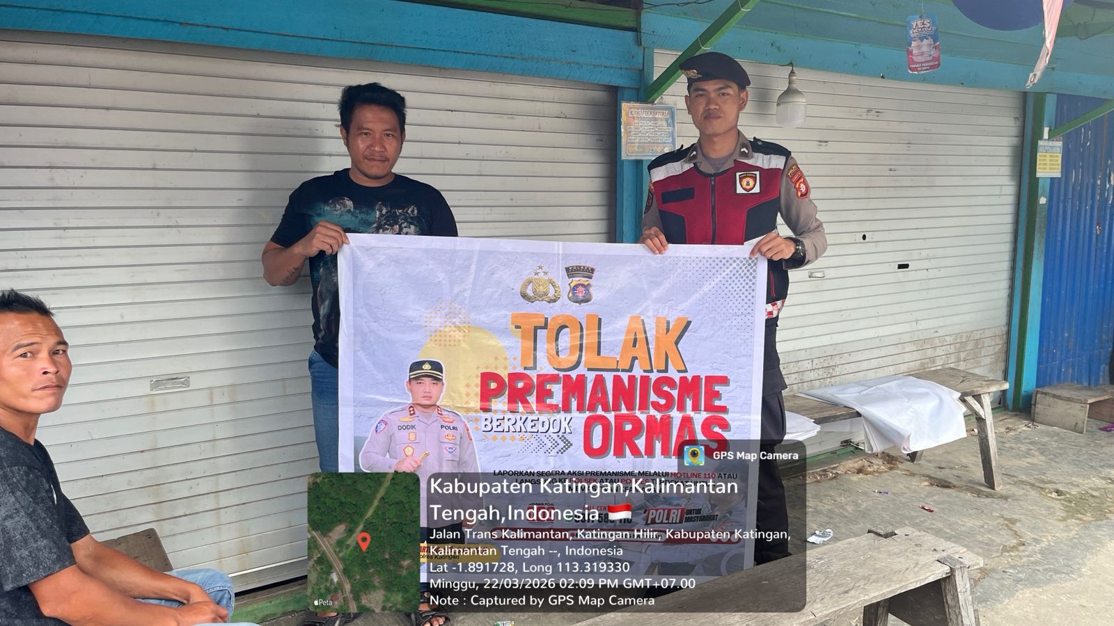 Personel Samapta Laksanakan Sosialisasi Tolak Premanisme di Lingkungan Masyarakat.