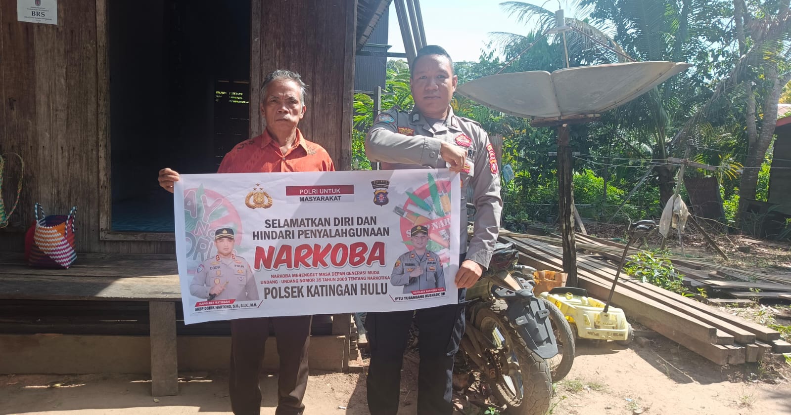 Bhabinkamtibmas Polsek Katingan Hulu Imbau Warga Jauhi Narkoba.