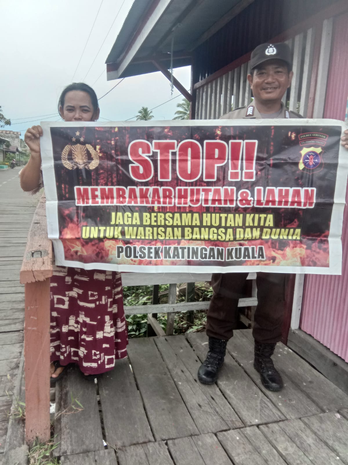 Cegah Kebakaran Hutan Dan Lahan, Bhabinkamtibmas Gencar Sosialisasi Ke Masyarakat