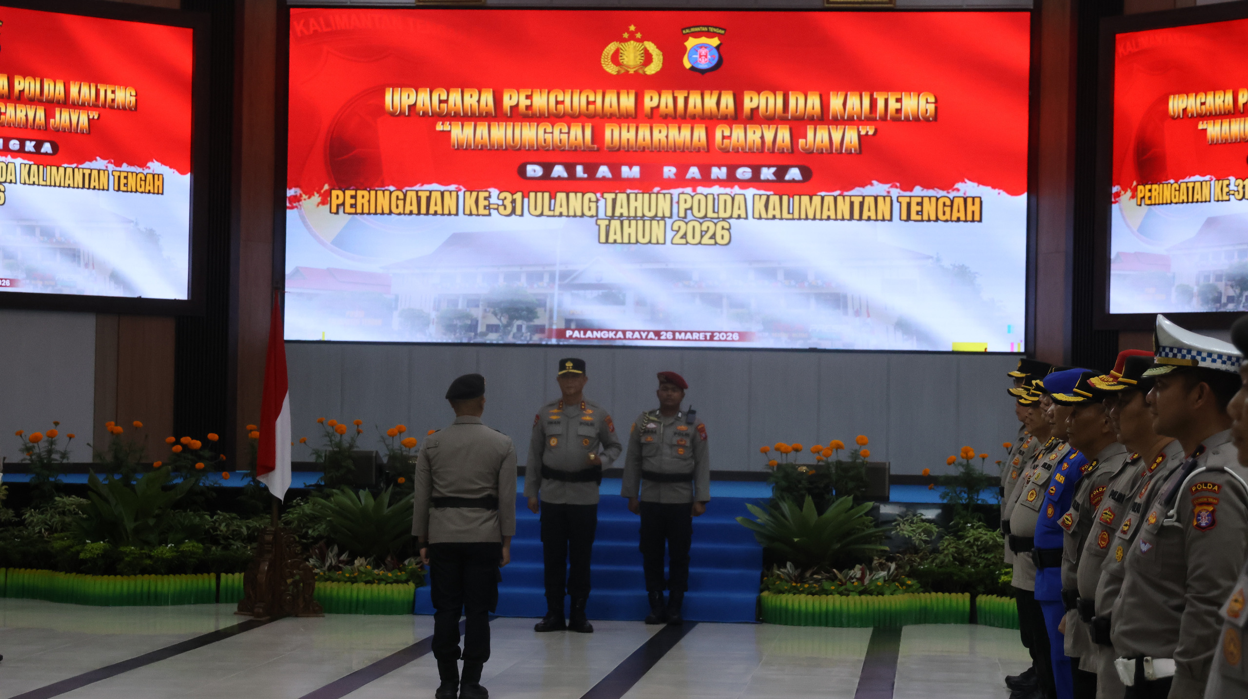 Peringati HUT ke 31, Polda Kalteng Gelar Upacara Pensucian Pataka