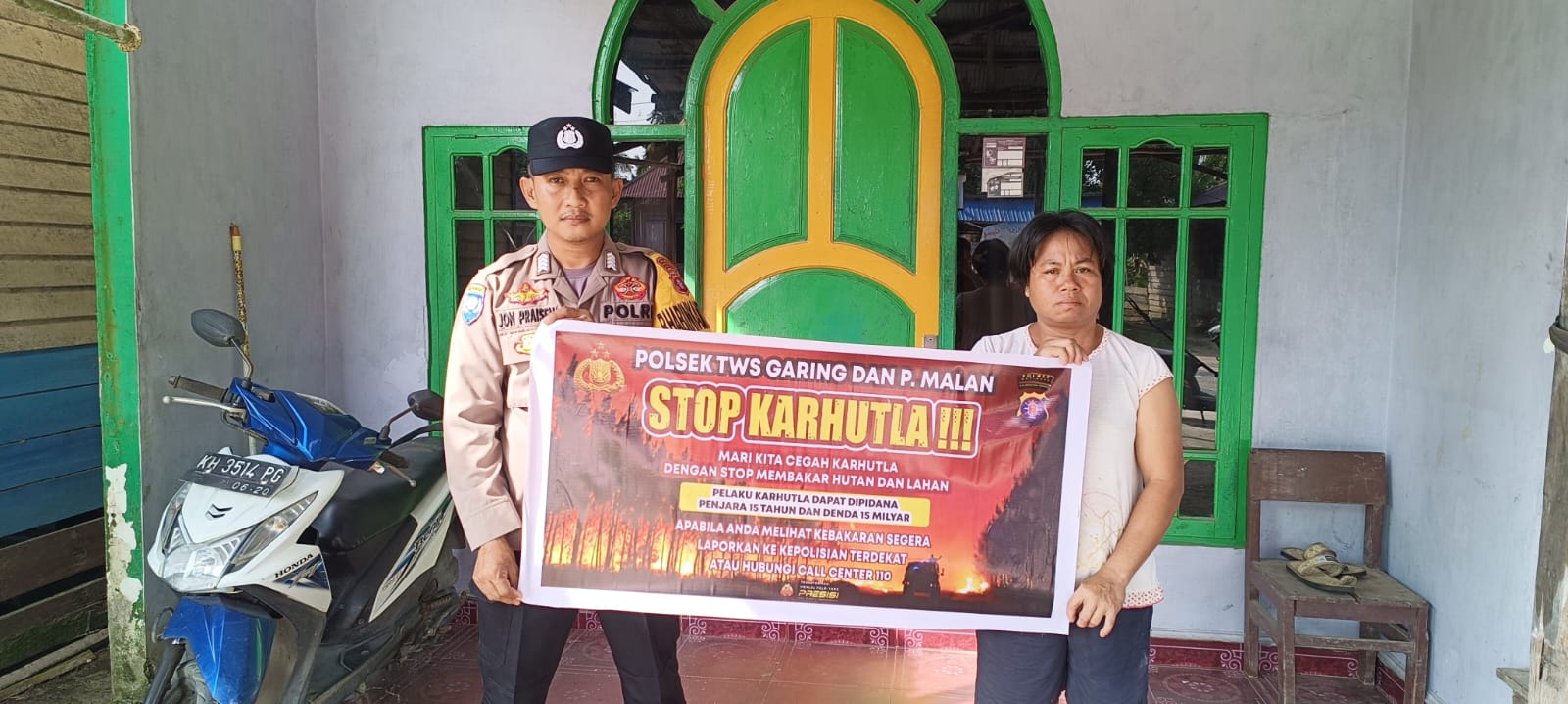 Polsek Tewang Sangalang Garing dan Pulau Malan Imbau Warga Tidak Membuka Lahan Dengan Membakar