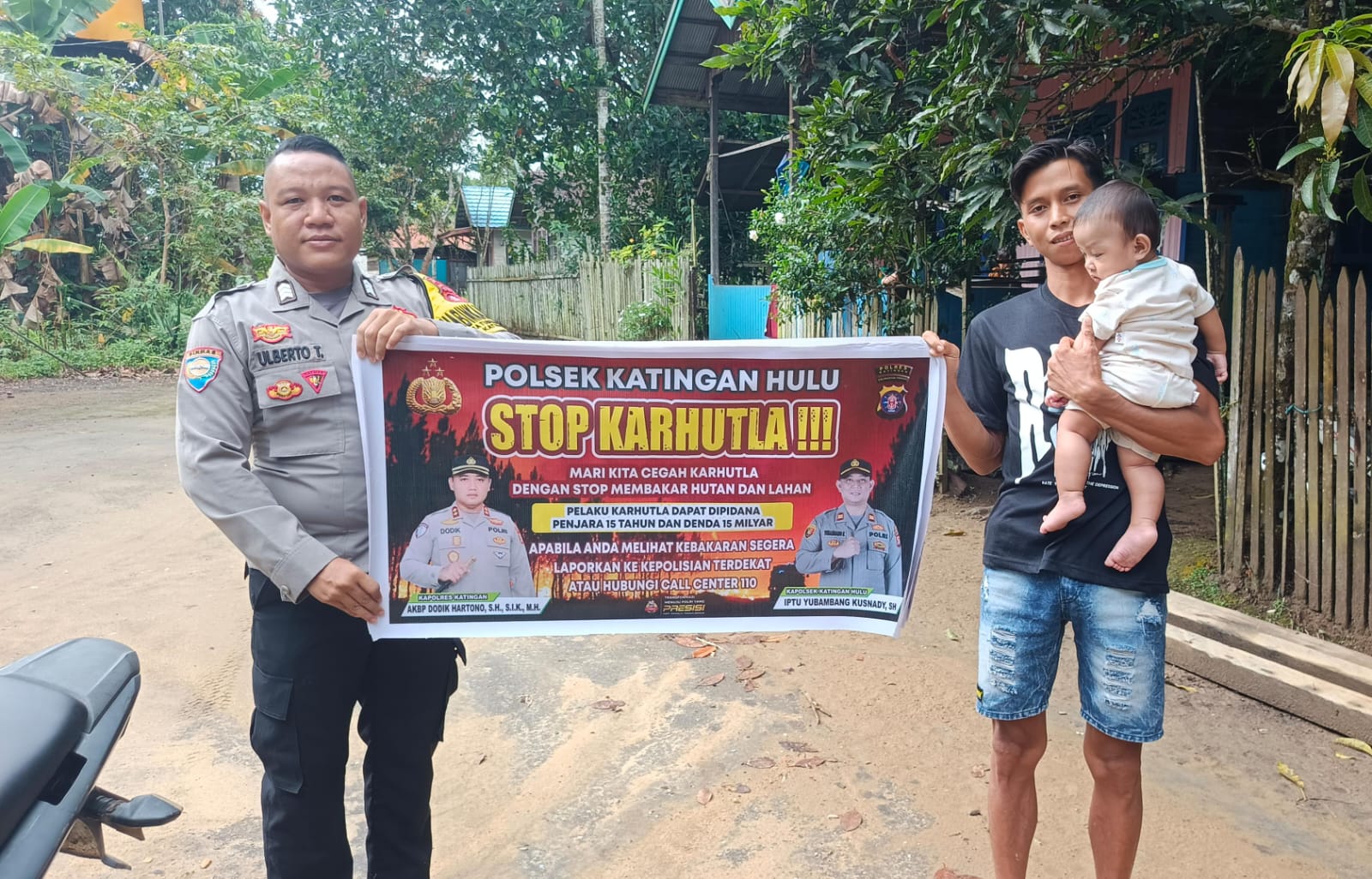 ‎Polsek Katingan Hulu sosialisasi Stop Karhutla.