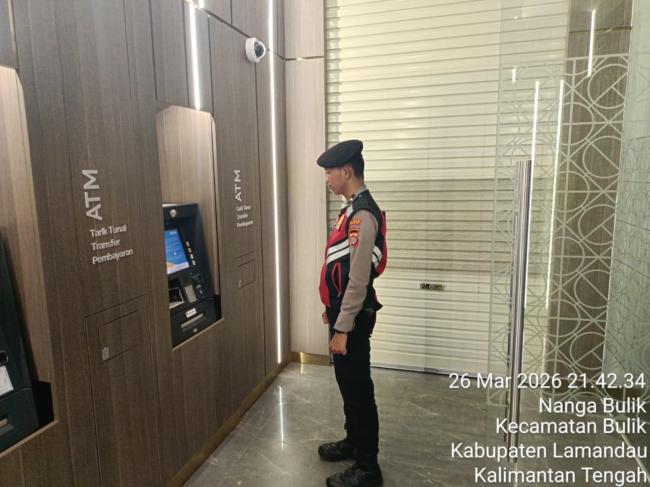 Piket Samapta melaksanakan Patroli di Objek-objek Vital Bank ATM