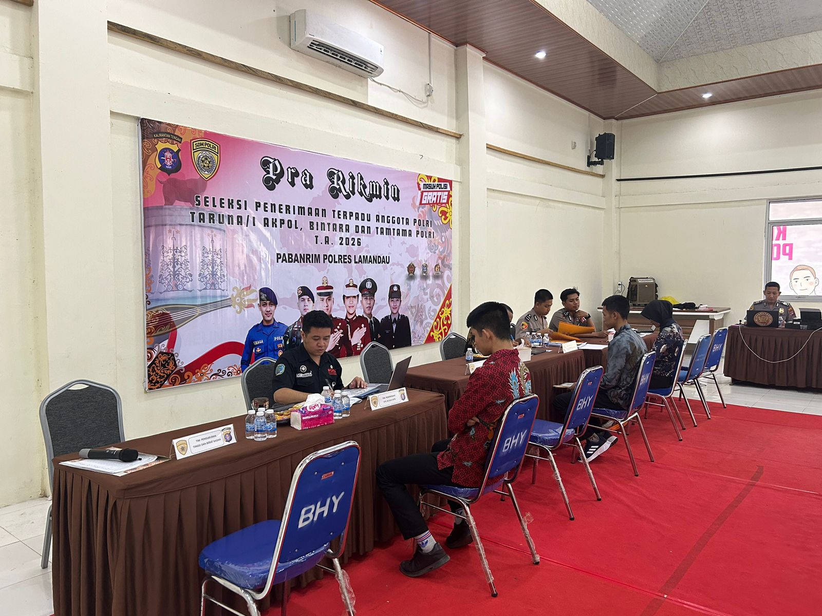 Polres Lamandau Laksanakan Verifikasi Pendaftaran Penerimaan Terpadu Anggota Polri T.A. 2026
