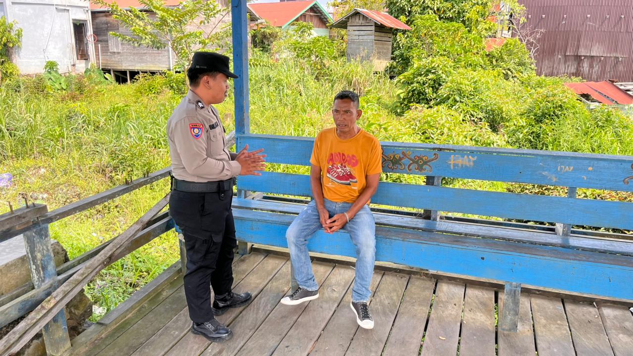 Perkuat Kamtibmas, Polsek Katingan Tengah Sambangi Warga