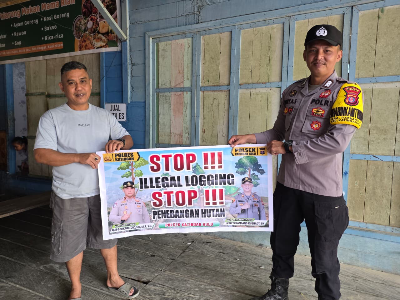 Upaya Pencegahan Penebangan Hutan secara Liar (Ilegal Logging), Bhabinkamtibmas sosialisasi kepada masyarakat.