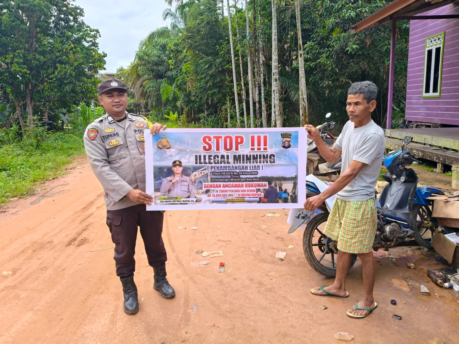 ‎Polsek Marikit Sambangi dan Sosialisasi Ilegal Mining…!!!