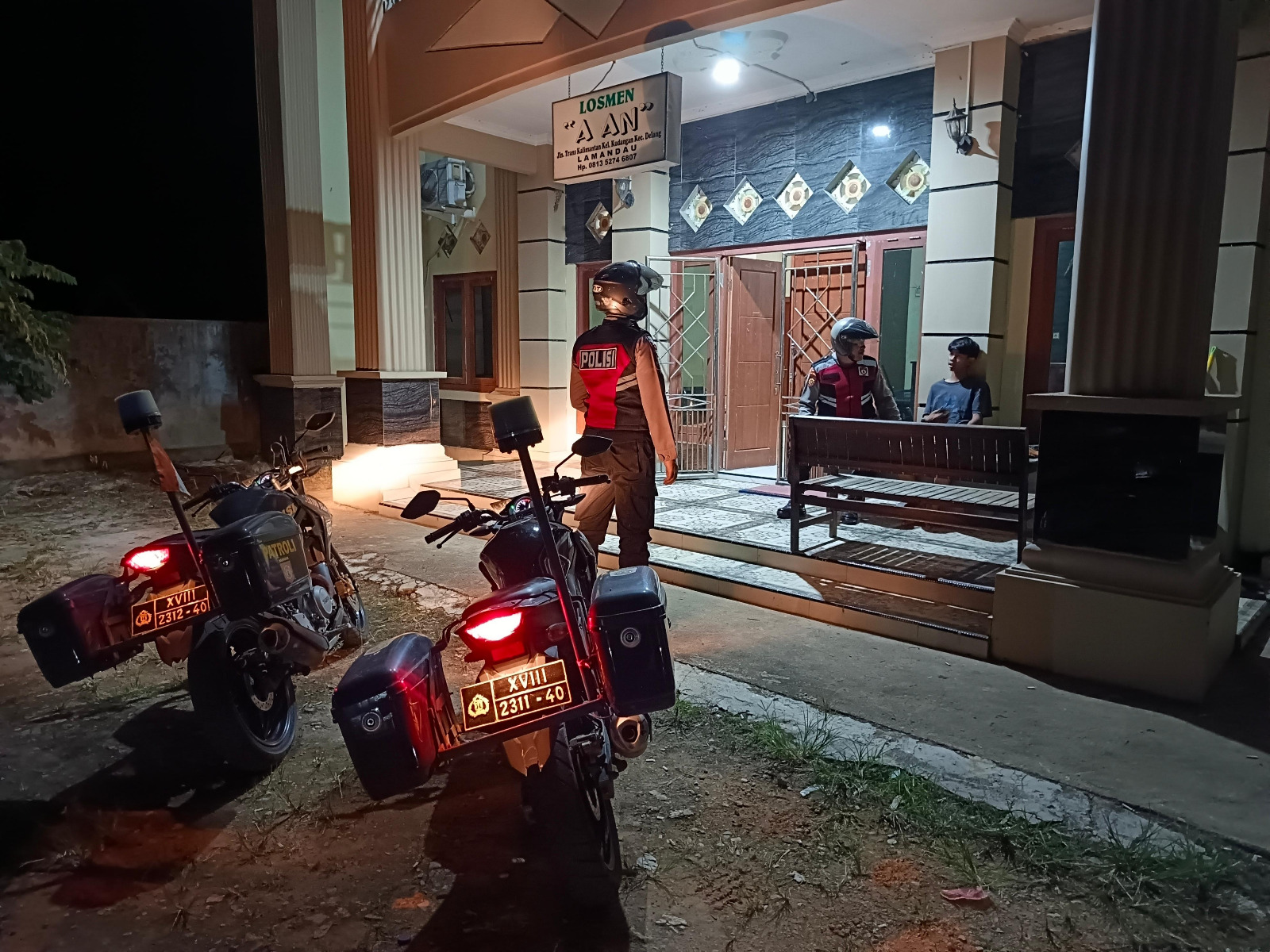 Piket Polsek Delang melaksanakan Silaturahmi ke warga masyarakat