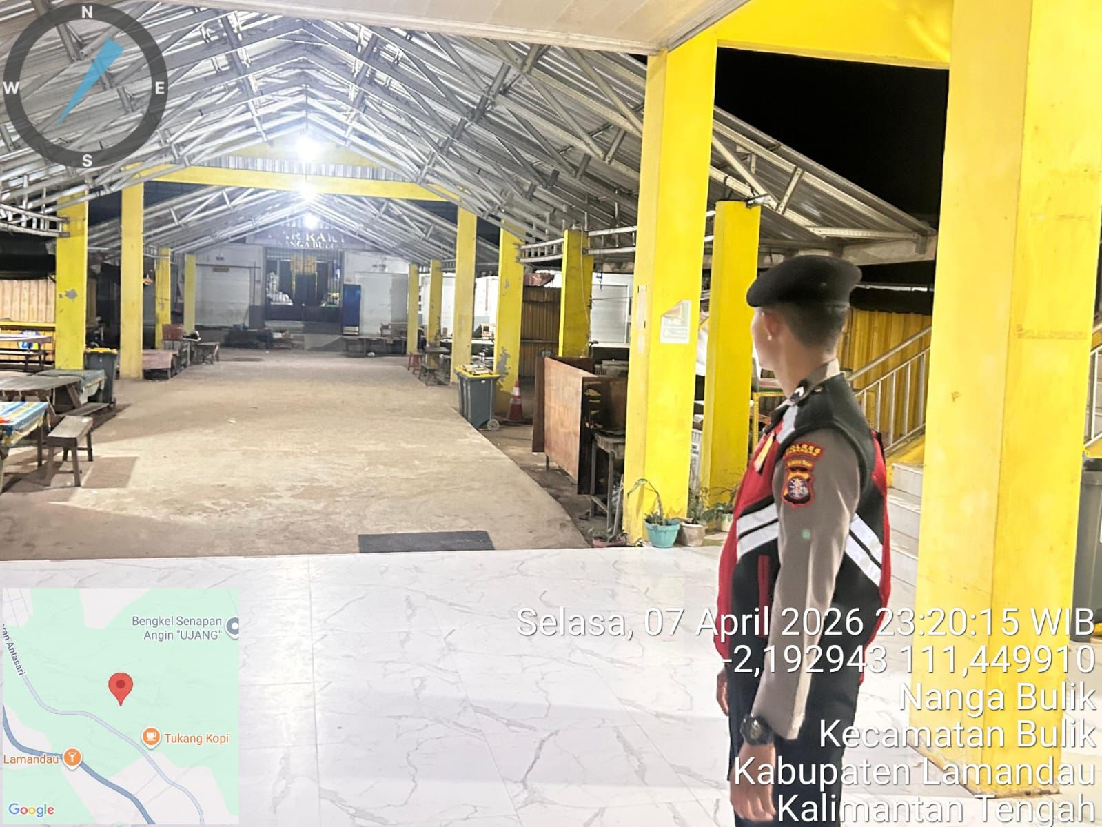 Ciptakan Rasa Aman, Satuan Samapta Patroli di Pasar Tradisional Lamandau