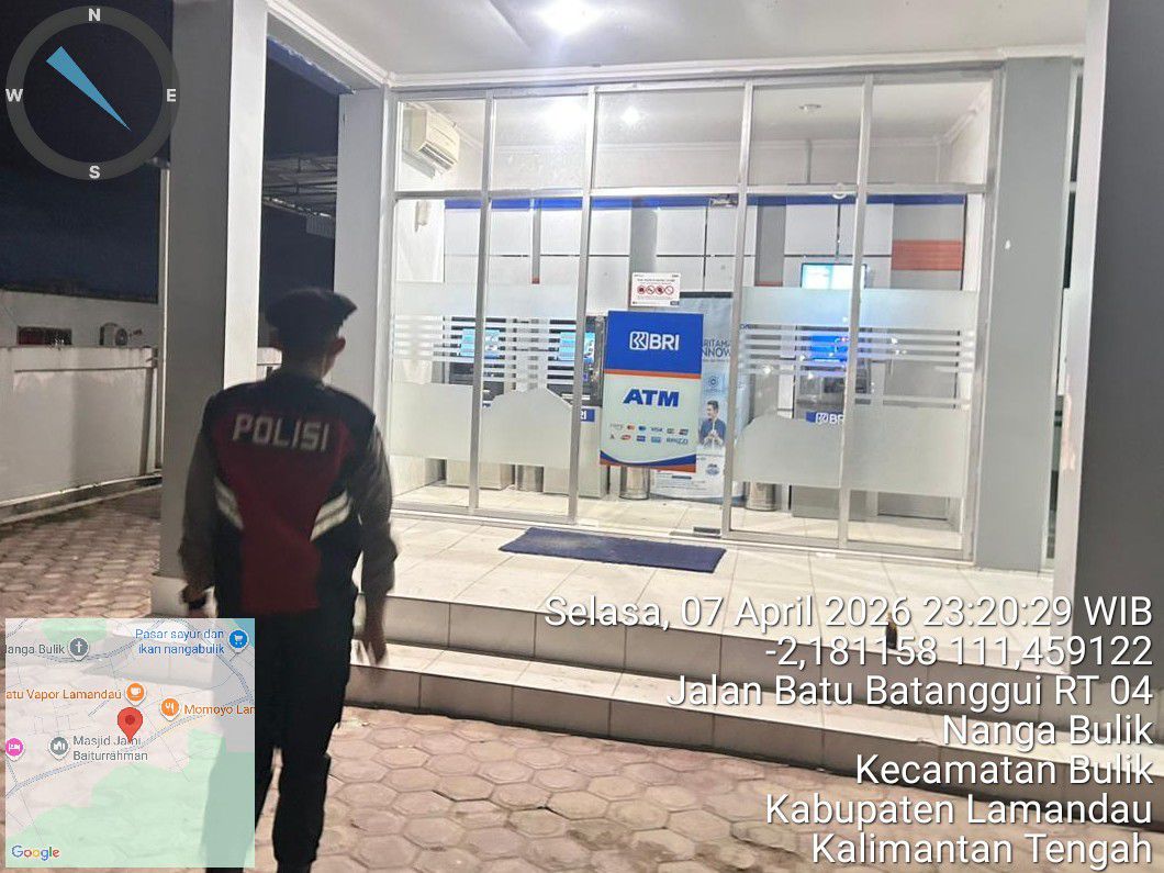 Piket Samapta melaksanakan Patroli di Objek-objek Vital Bank ATM