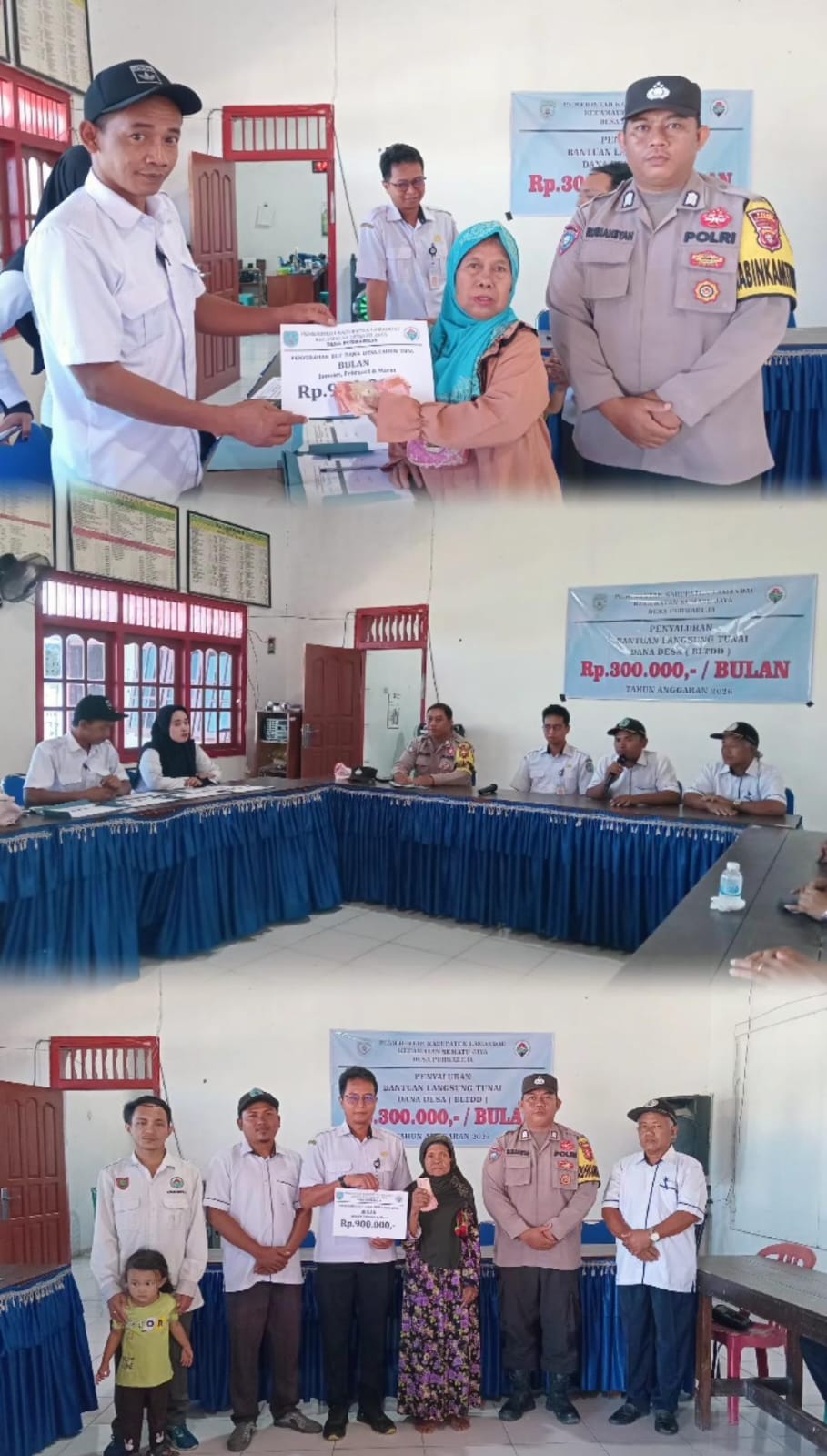 POLRI LAKUKAN PENDAMPINGAN PENYALURAN BLT-DD DI DESA PURWAREJA