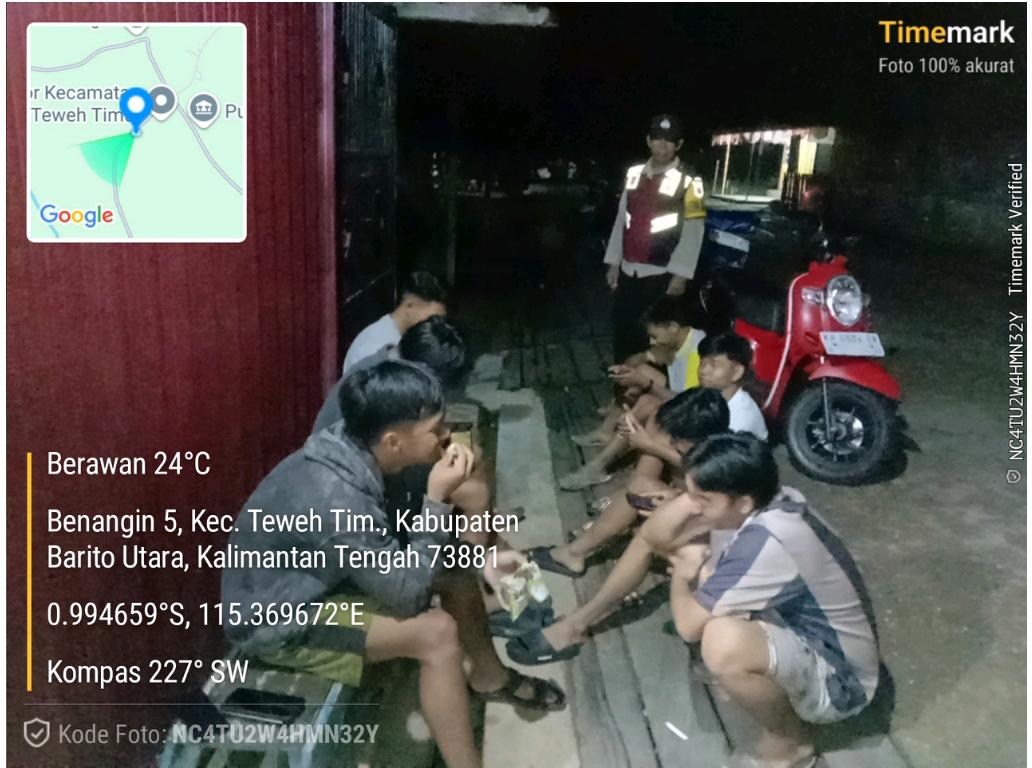 Polsek Teweh Timur Tingkatkan Kesiapsiagaan Melalui Patroli Malam dan Jaga Mako