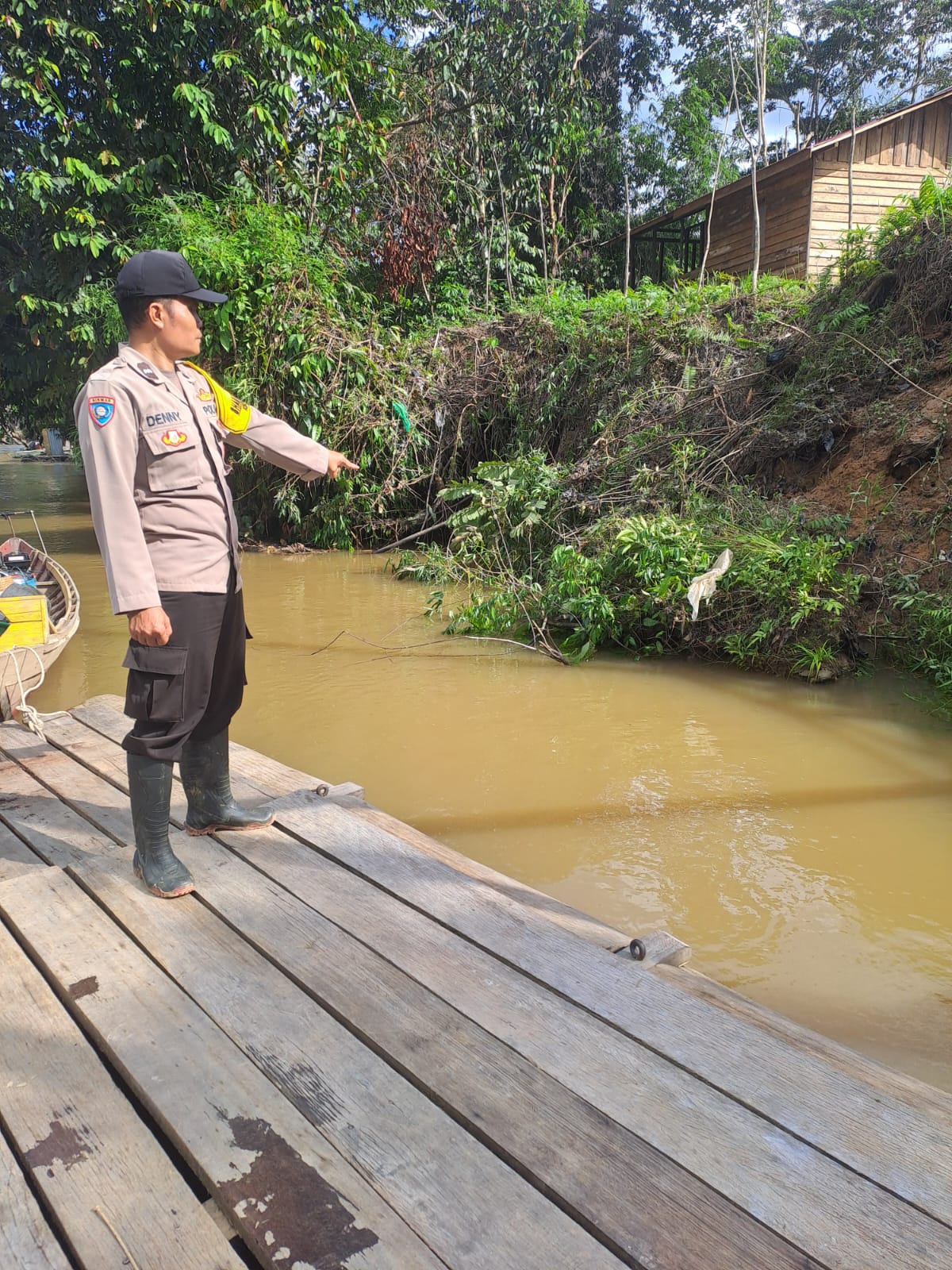 Debit Air terpantau normal , Polsek Katingan Hulu dan Bukit Raya Imbau Warga agar tetap selalu waspada.