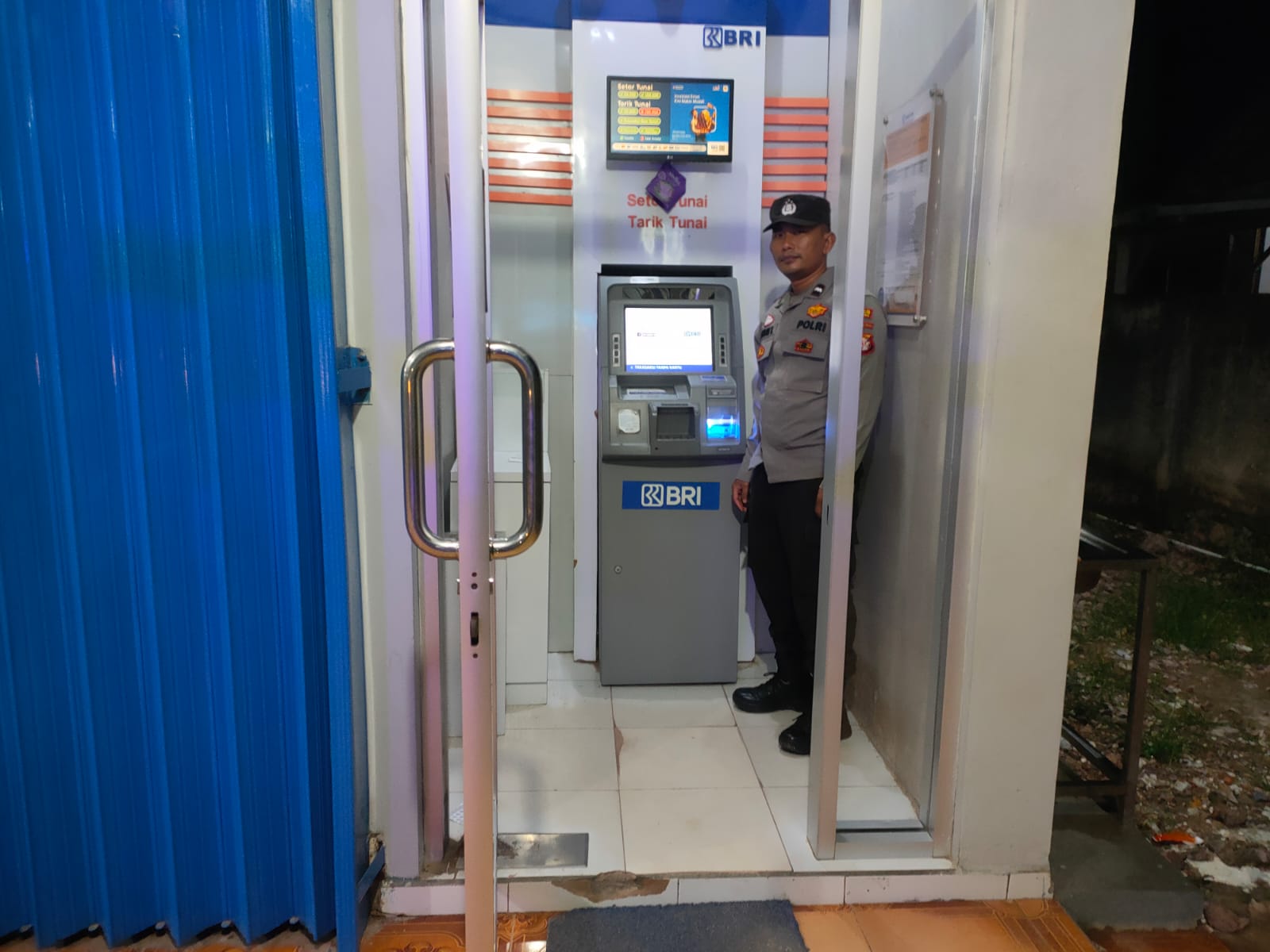 Piket Polsek Patroli ke Perbankan Atm