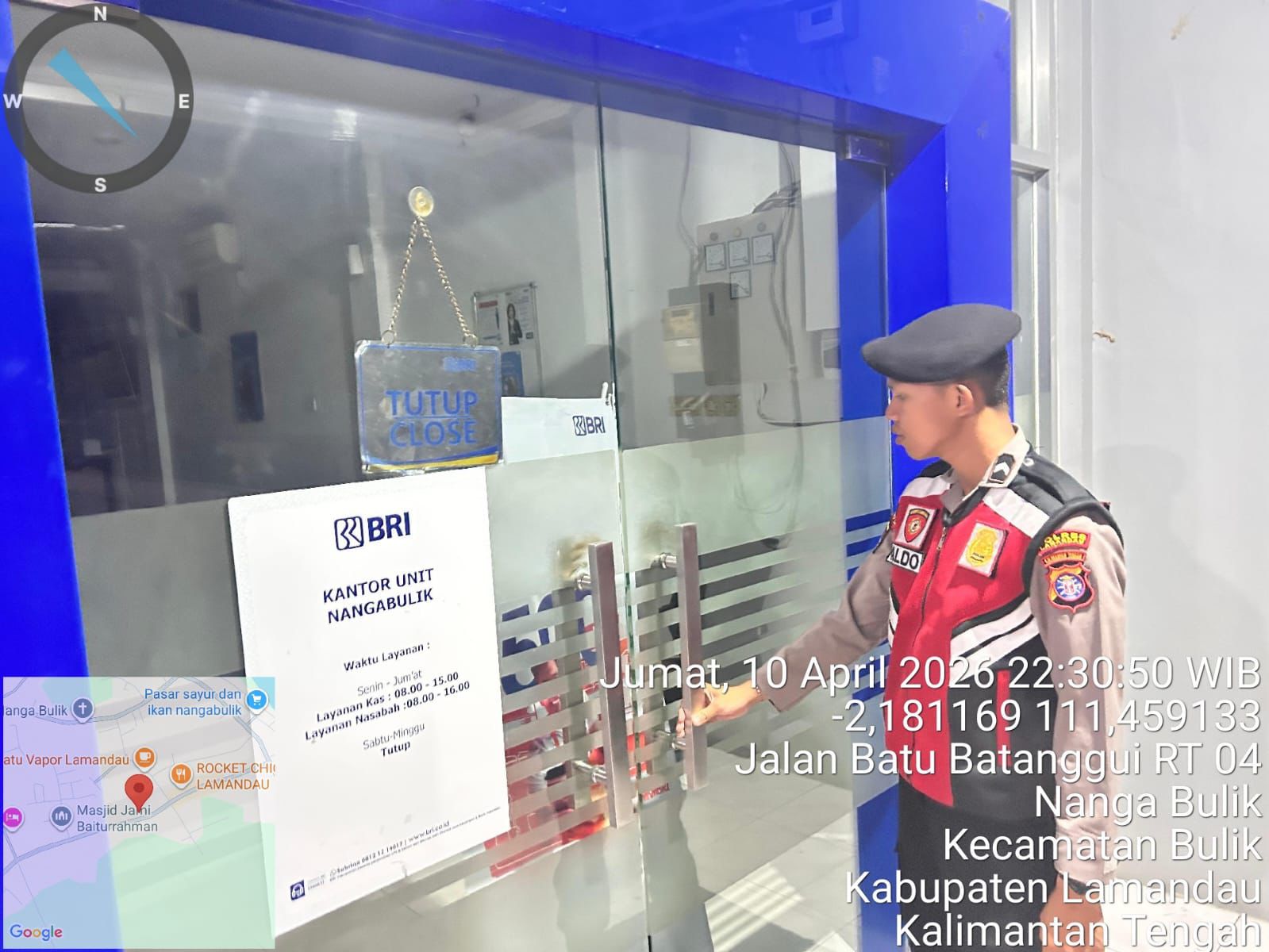 Sat Samapta Polres Lamandau Patroli di Objek Vital, Wilkum Polres Lamandau