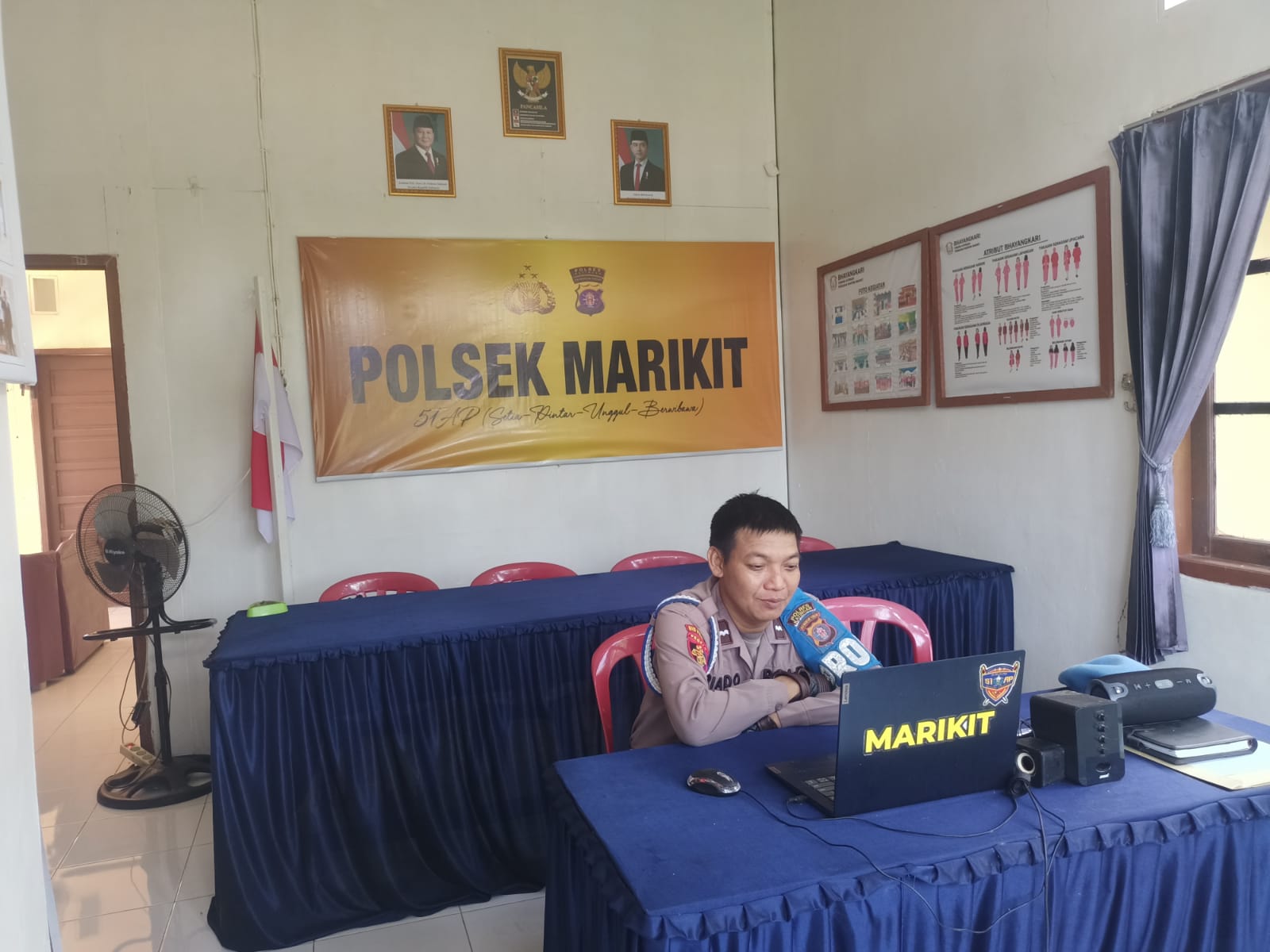 Perkuat Karakter Personel, Polsek Marikit Ikuti Pembinaan Rohani Secara Virtual