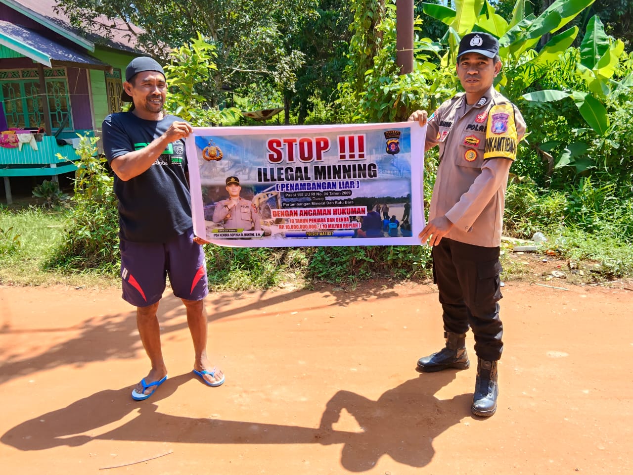 Ilegal Mining, Polsek Marikit melakukan Sambang Warga masyarakat.