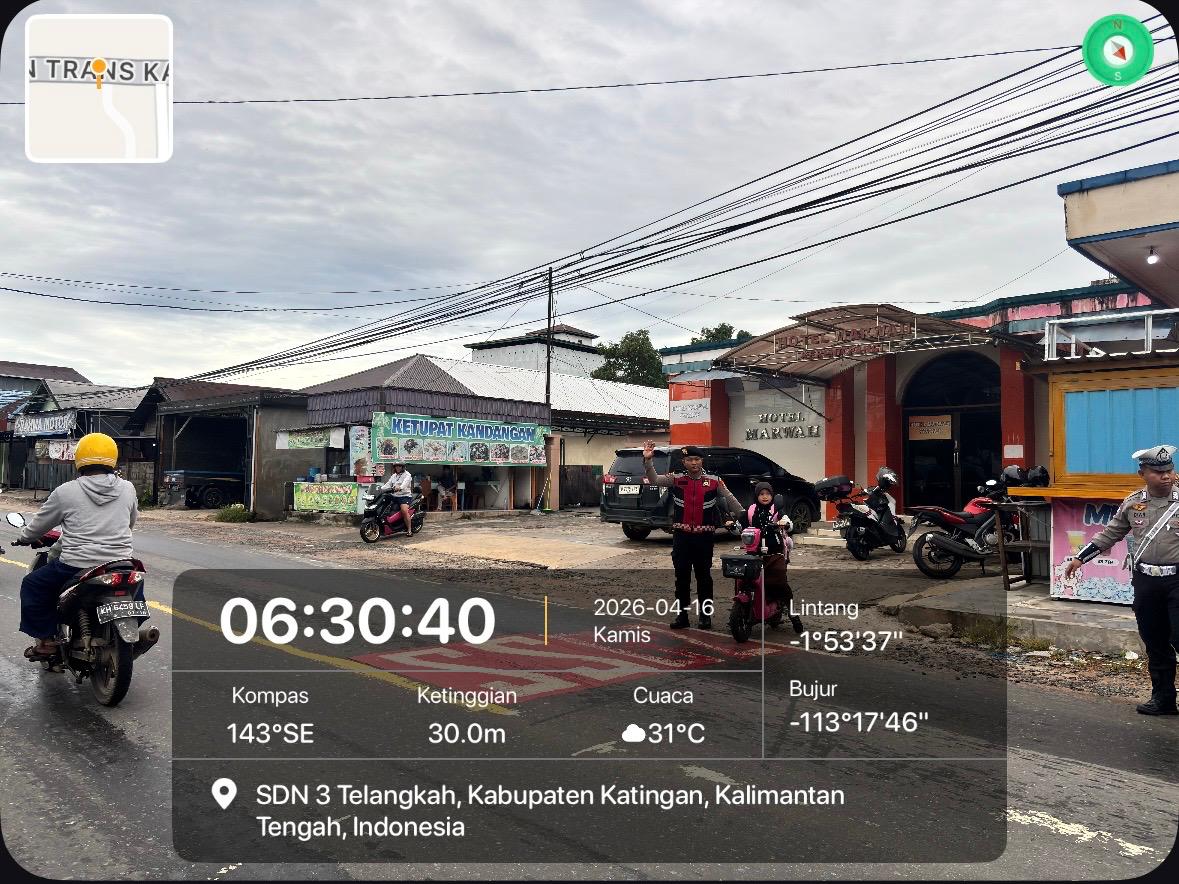 Sat Samapta Polres Katingan Laksanakan Gatur Pagi, Antisipasi Kemacetan dan Ciptakan Kamseltibcar Lantas.