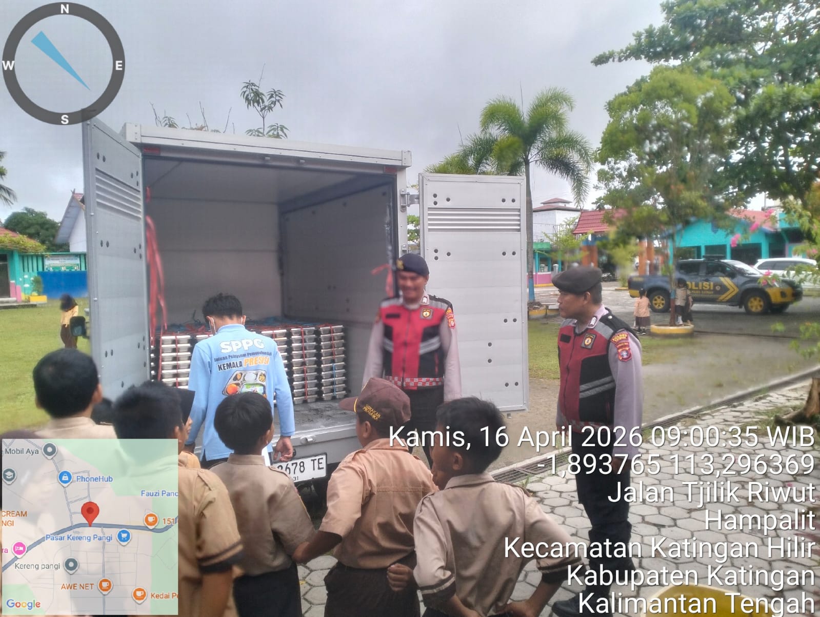 Personel Samapta Laksanakan Pengawasan MBG di Sekolah-Sekolah Kabupaten Katingan.