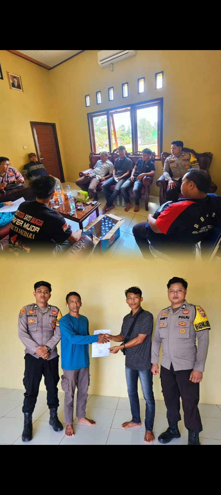 POLSUBSEKTOR MENTHOBI RAYA LAKSANAKAN MEDIASI PERMASALAHAN JARINGAN INTERNET TANPA IZIN