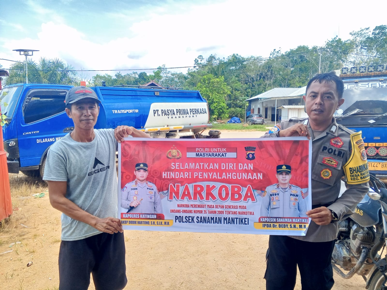 Bhabinkamtibmas Desa Rantau Bangkiang Sosialisasi Bahaya penyalahgunaan Narkoba.