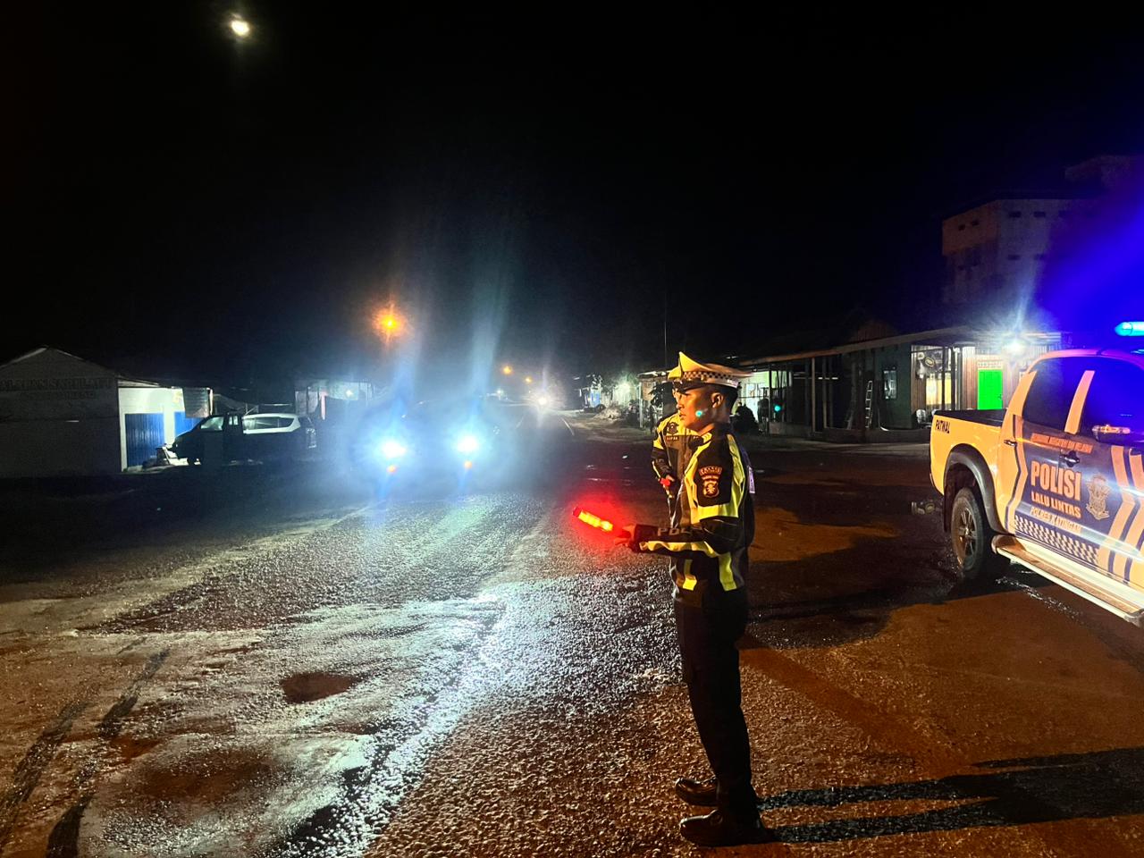Antisipasi Laka Lantas, Satlantas Polres Katingan laksanakan patroli ke titik-titik lokasi rawan laka lantas.