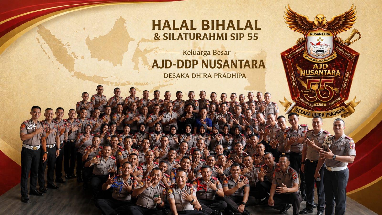 PERKUAT SOLIDITAS, KELUARGA BESAR AJD-DDP NUSANTARA GELAR HALAL BIHALAL SIP 55
