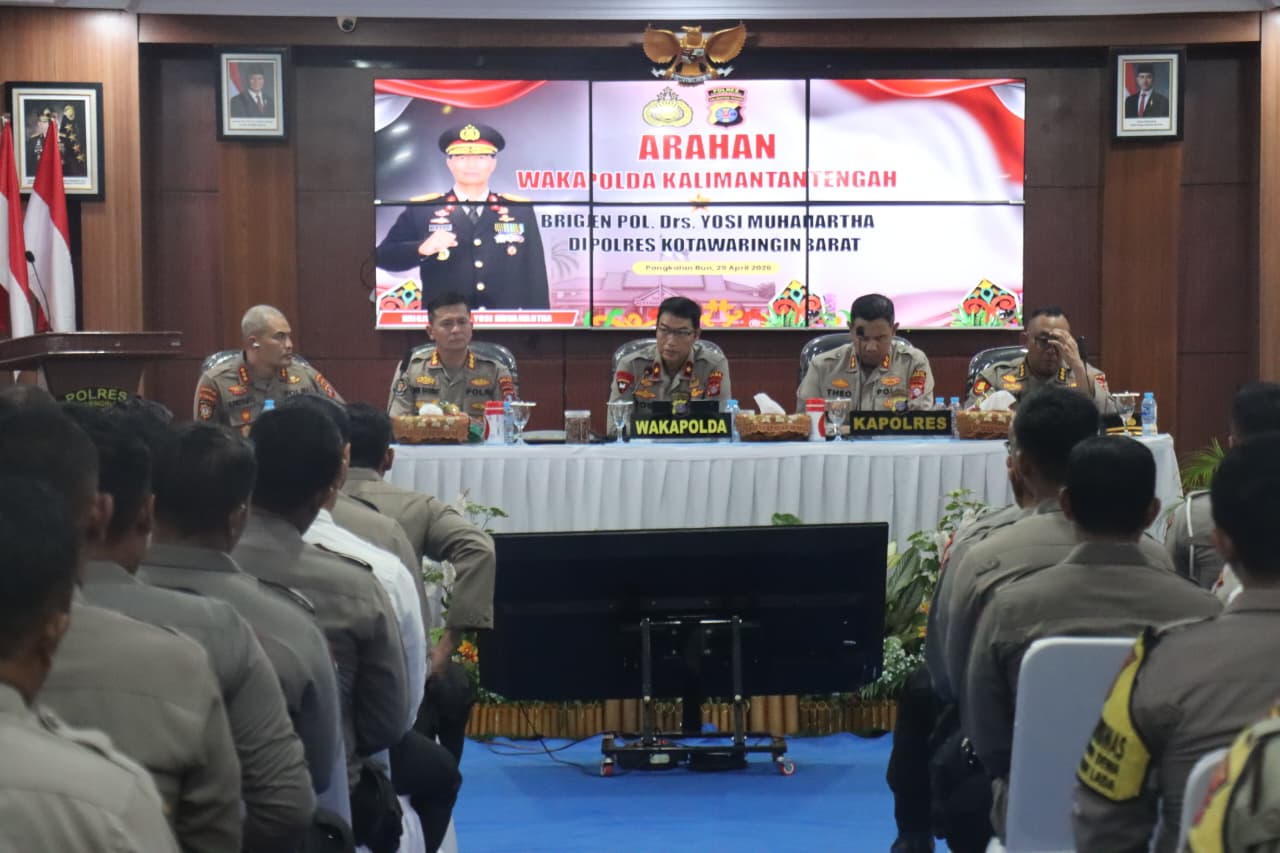 Kunker di Polres Kobar, Wakapolda Kalteng Beri Arahan Strategis kepada Personel
