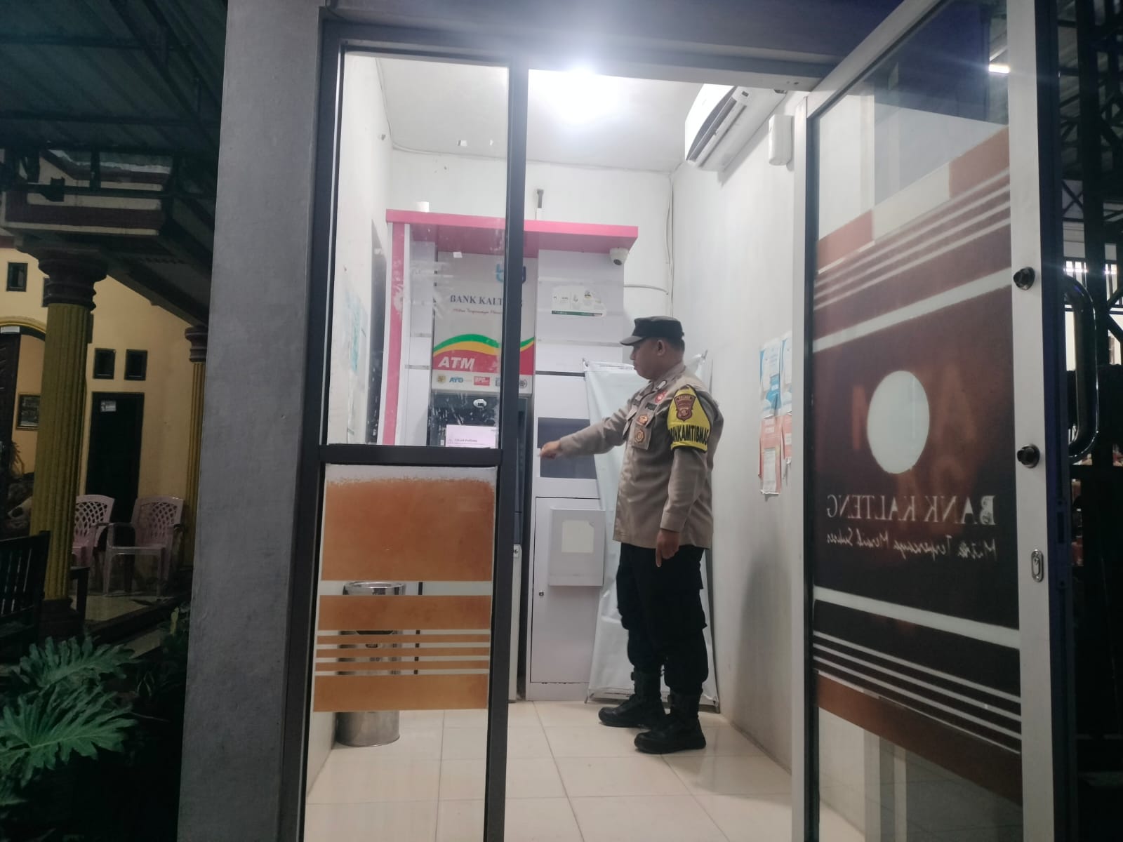 Piket Polsek Patroli ke Perbankan Atm