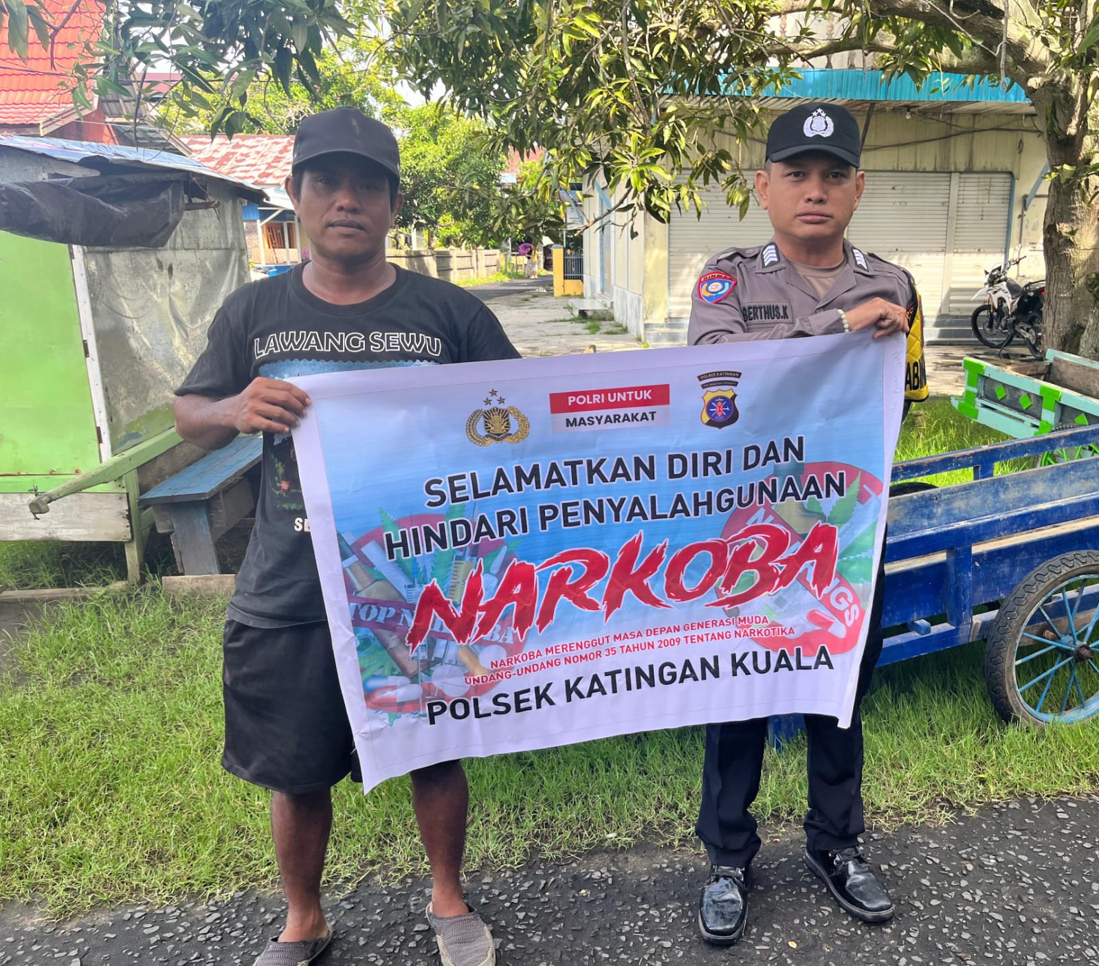 Polsek Katingan Kuala Gencar Sosialisasikan Bahaya Narkoba Ke Masyarakat