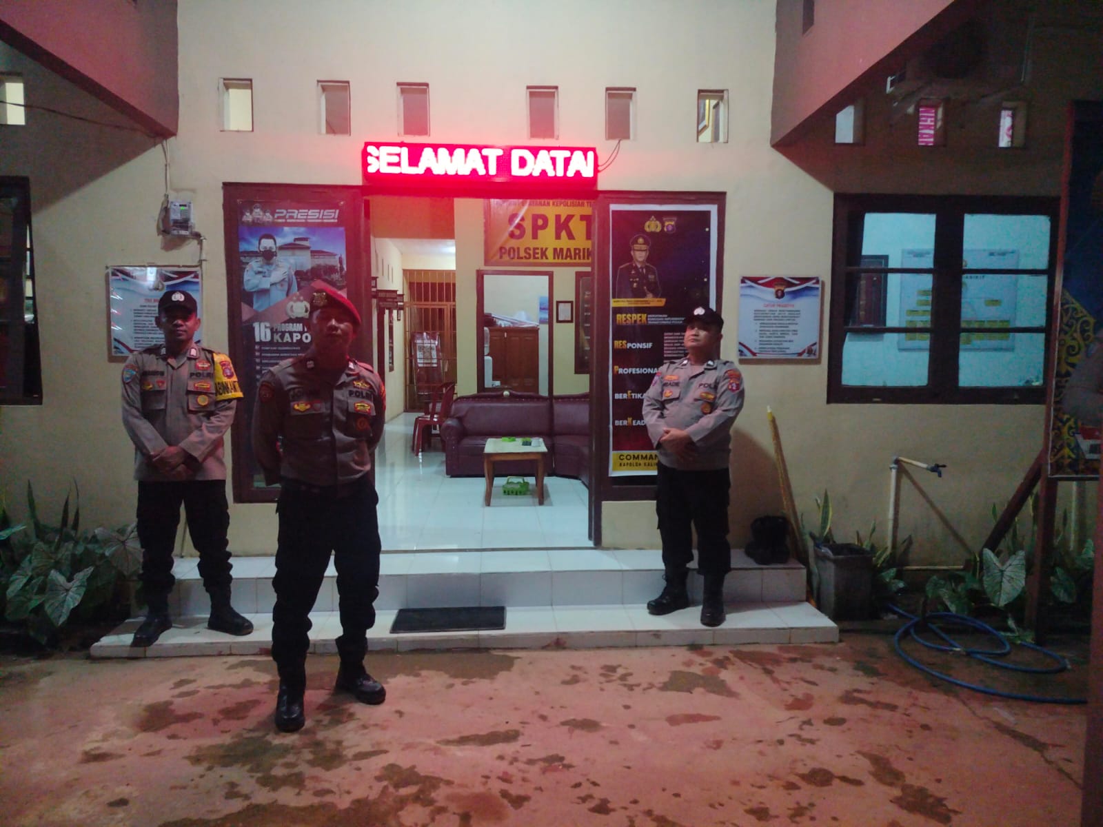 Polsek Marikit Perkuat SPKT, Personel Siaga pada Jam Rawan