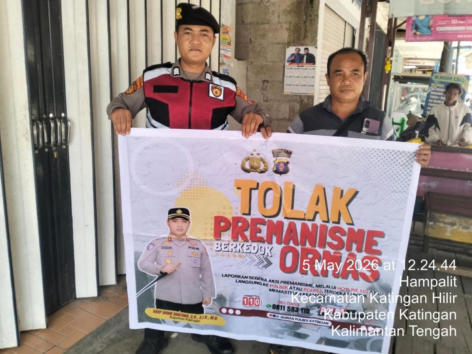 Personel Samapta Laksanakan Sosialisasi Tolak Premanisme di Lingkungan Masyarakat.