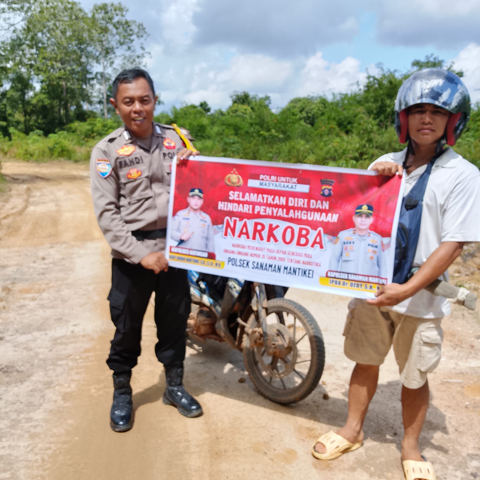 Bhabinkamtibmas Desa Rantau Bangkiang Sosialisasi Bahaya penyalahgunaan Narkoba.