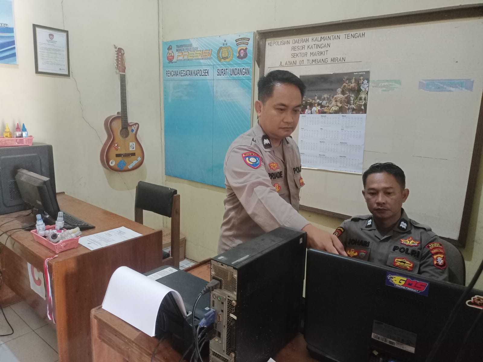 Tugas Jaga Polsek Marikit Jadi Fondasi Kokoh Stabilitas Keamanan Wilayah